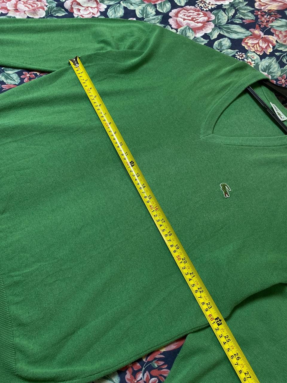 Lacoste × Vintage Vintage Lacoste Green V-Neck Sweater Size US XXL / EU 58 / 5 - 14 Thumbnail