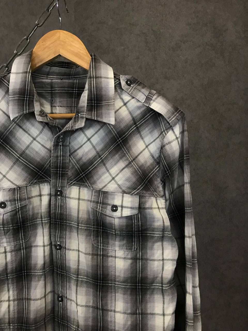 Allsaints Allsaints vintage designer logo shirt Size US M / EU 48-50 / 2 - 2 Thumbnail