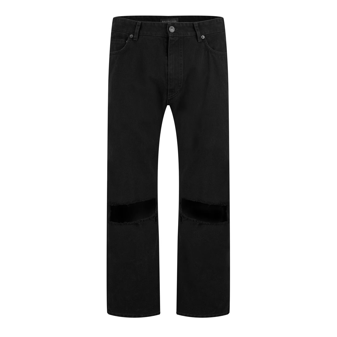 Balenciaga o1g2r1mq0226 Loose Fit Buckle Pants In Black Size US 32 / EU 48 - 1 Thumbnail
