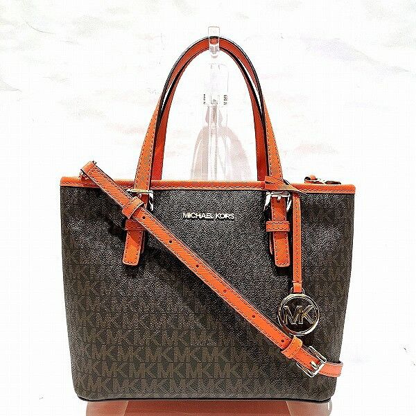 Michael Kors Michael Kors Signature 2Way Bag Canvas Shoulder Bag 35T9Gtvt0B in Brown, Women's