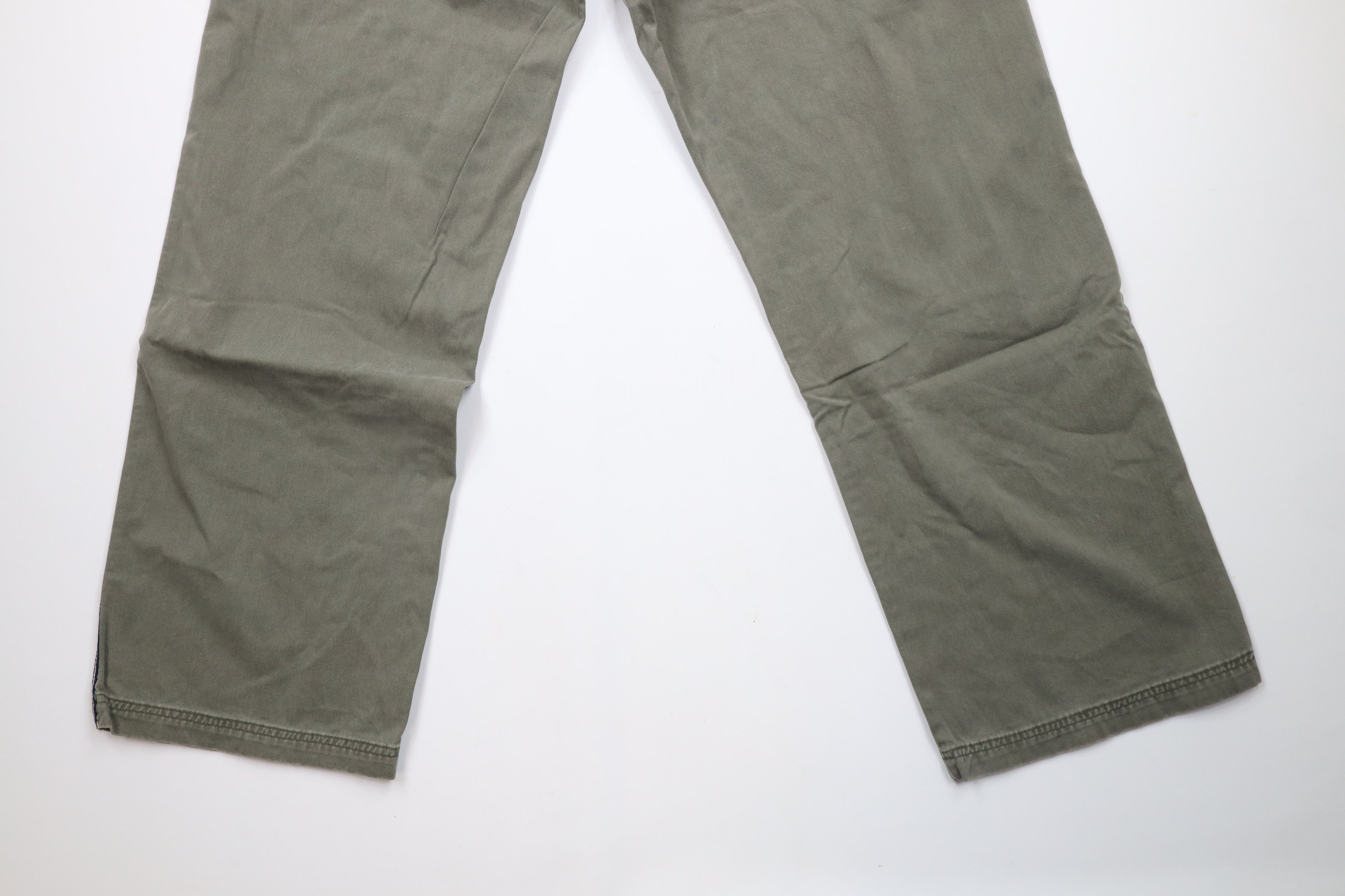 Vintage Vintage 90s Streetwear Baggy Wide Leg Pants Cotton Green Size US 34 / EU 50 - 13 Thumbnail