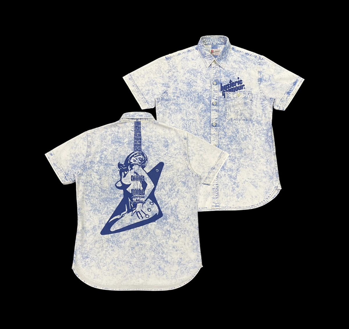 Hysteric Glamour × Japanese Brand Rare Design‼️Hysteric Glamour Acid Wash Shirt Button Ups Size US M / EU 48-50 / 2 - 1 Thumbnail