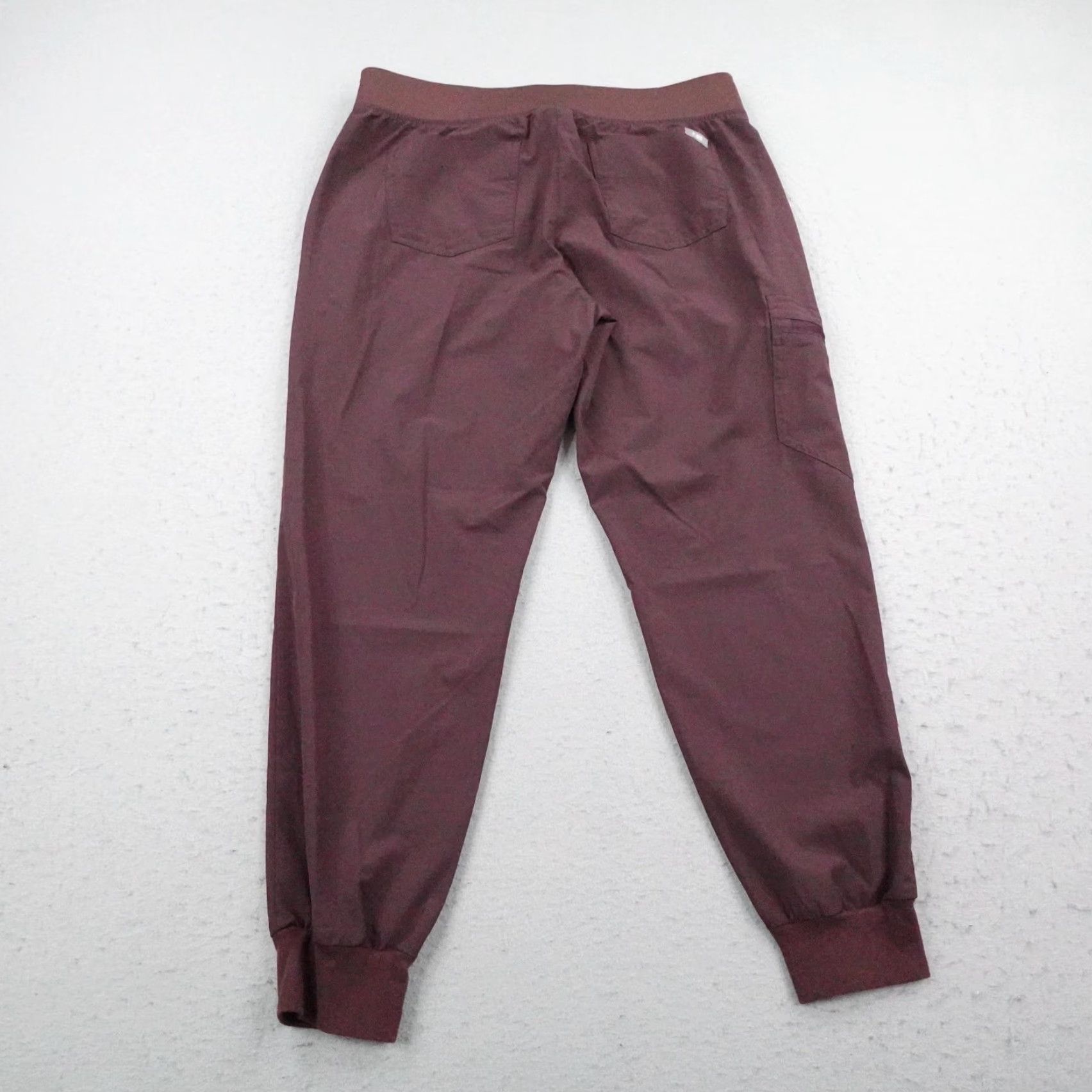 Vintage FIGS Pants Womens Medium Burgundy Zamora FREEx Jogger Scrub Bottoms Nurse Taper Size 32" / US 10 / IT 46 - 4 Thumbnail