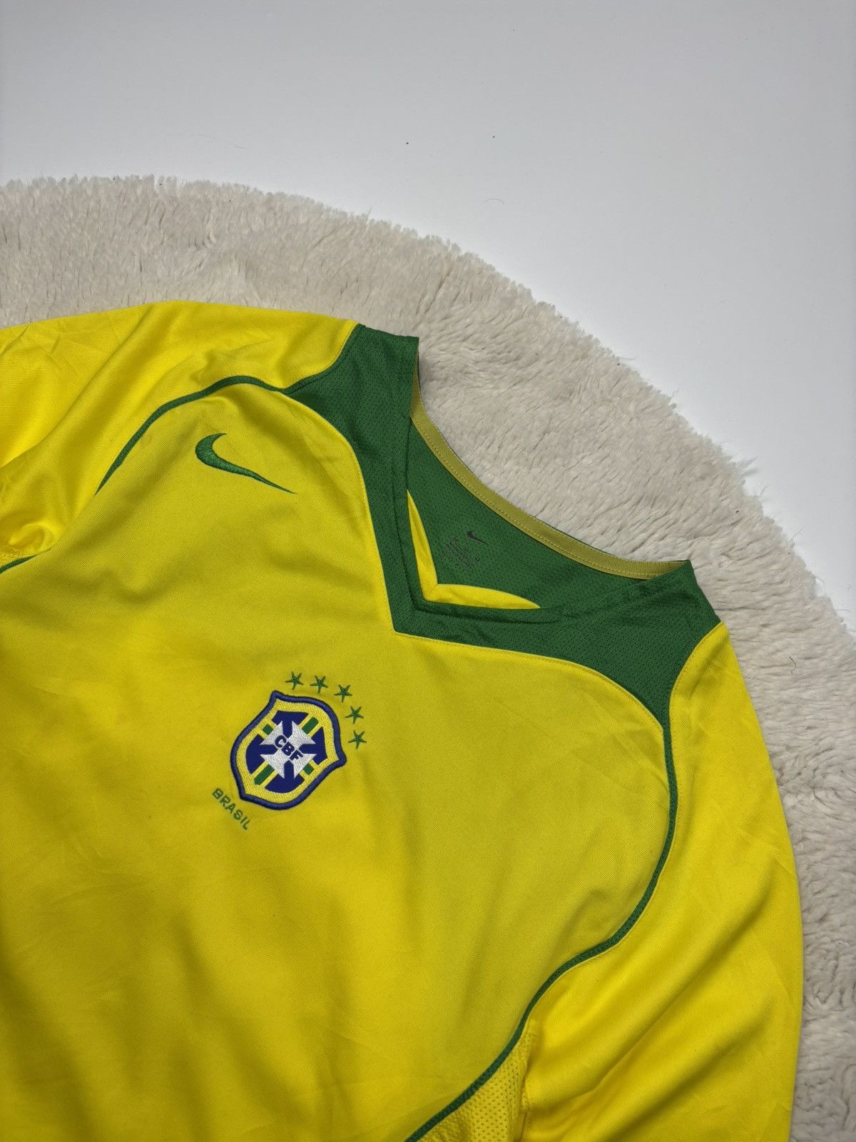Nike Vintage Nike Brazil National Team 04/06 Soccer Rare Jersey Size US M / EU 48-50 / 2 - 2 Thumbnail