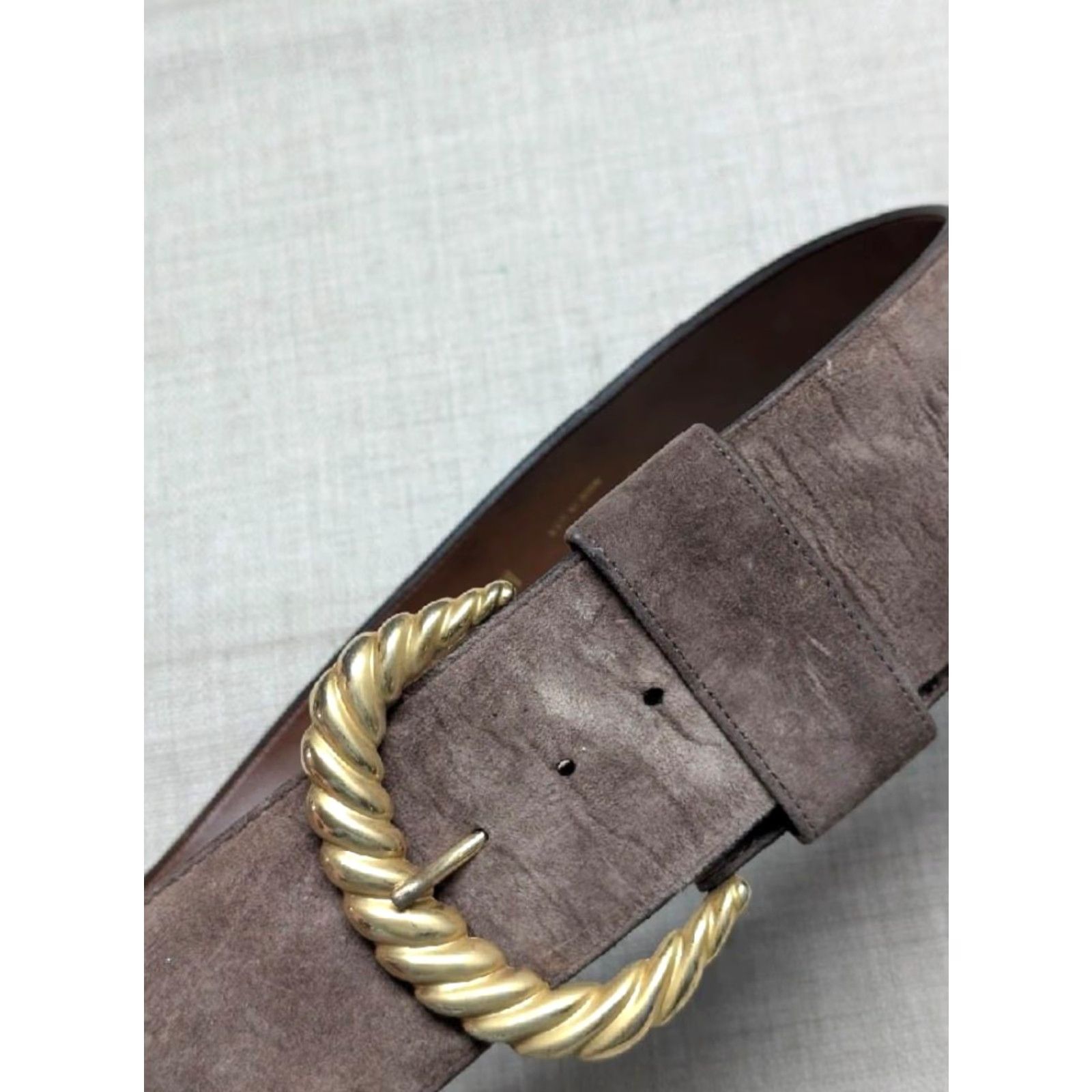 Vintage VINTAGE LeJon belt USA brown suede pigskin 28/29 M Corset Belt 3" wide Women 1980s Size M / US 6-8 / IT 42-44 - 2 Thumbnail