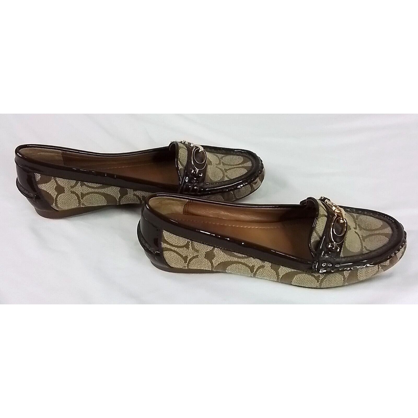 Coach Coach Loafers Women's Size 6.5 B Fortunata Signature Brown Size US 6.5 / IT 36.5 - 4 Thumbnail