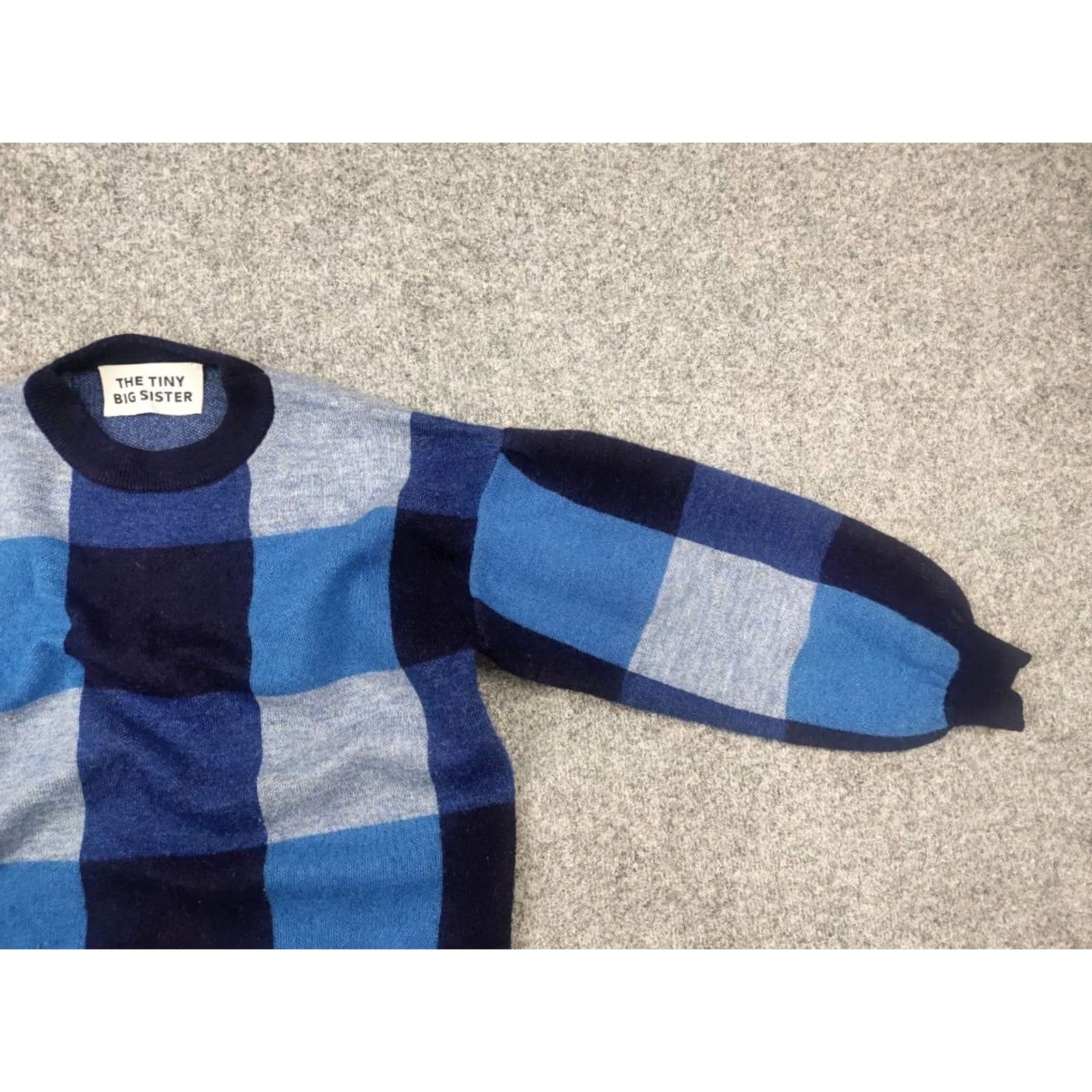 Vintage VINTAGE The Tiny Big Sister Design Wool Mohair Blend Blue pattern Sweater wide sleeves Size S / US 4 / IT 40 - 7 Thumbnail