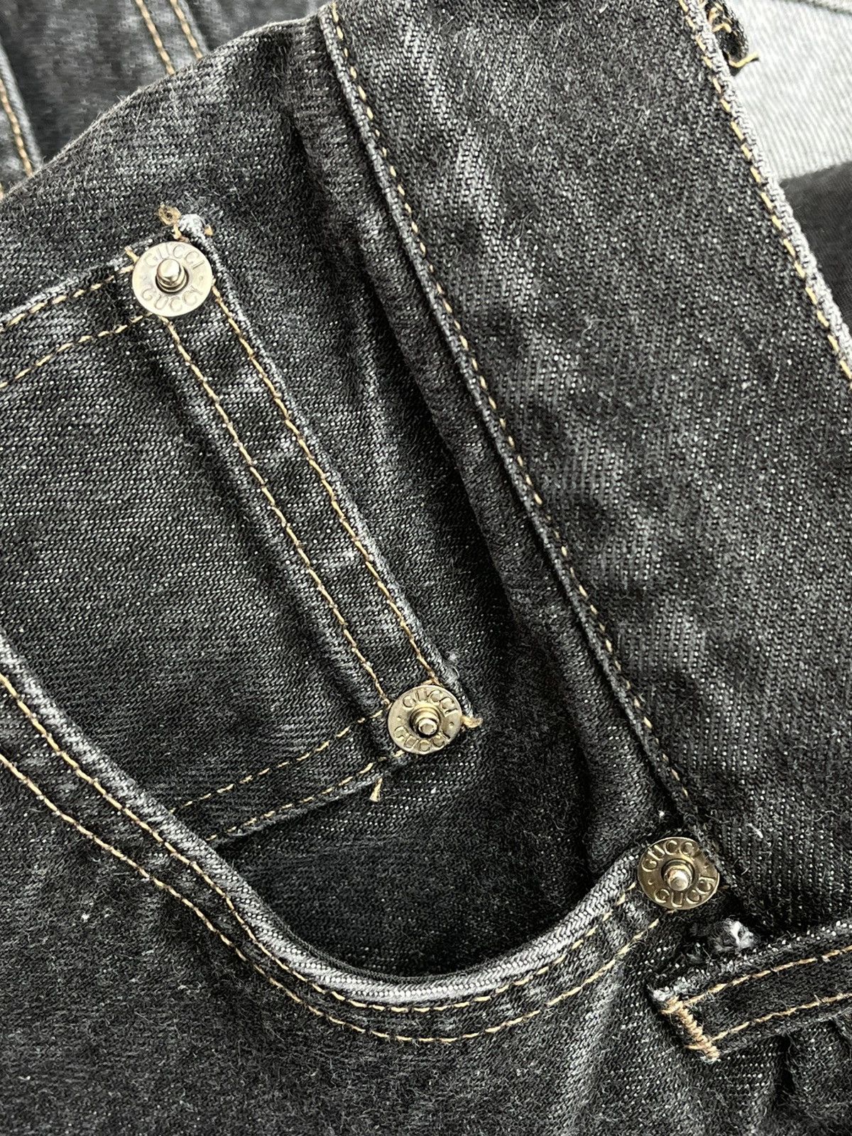 Gucci Selvedge Denim Black Leather tab Size US 34 / EU 50 - 14 Thumbnail
