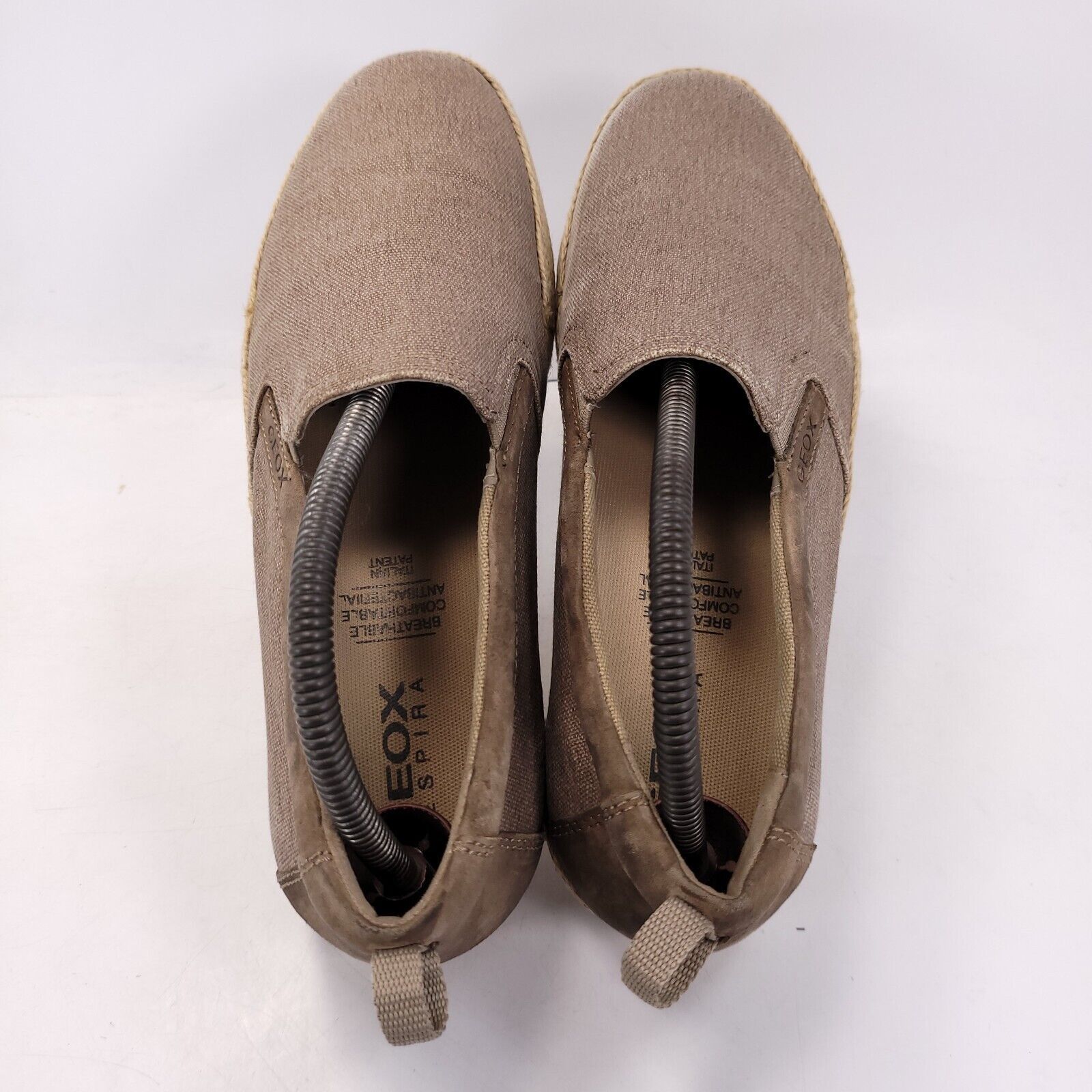 Geox Goex Espadrilles Flat Womens Size 10 40 U52B7B Brown Beige Size US 10 / IT 40 - 4 Thumbnail
