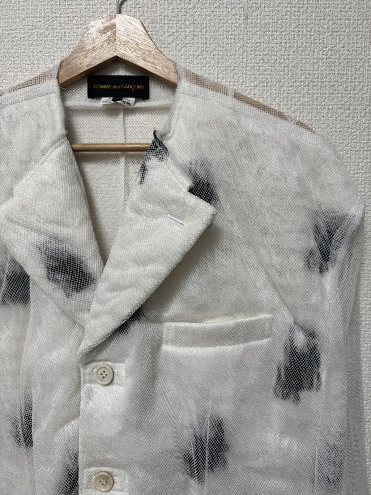 Comme des Garcons SS2025 COMME des GARÇONS Sheer Mesh Overlay Layered Jacket Size S / US 4 / IT 40 - 3 Thumbnail