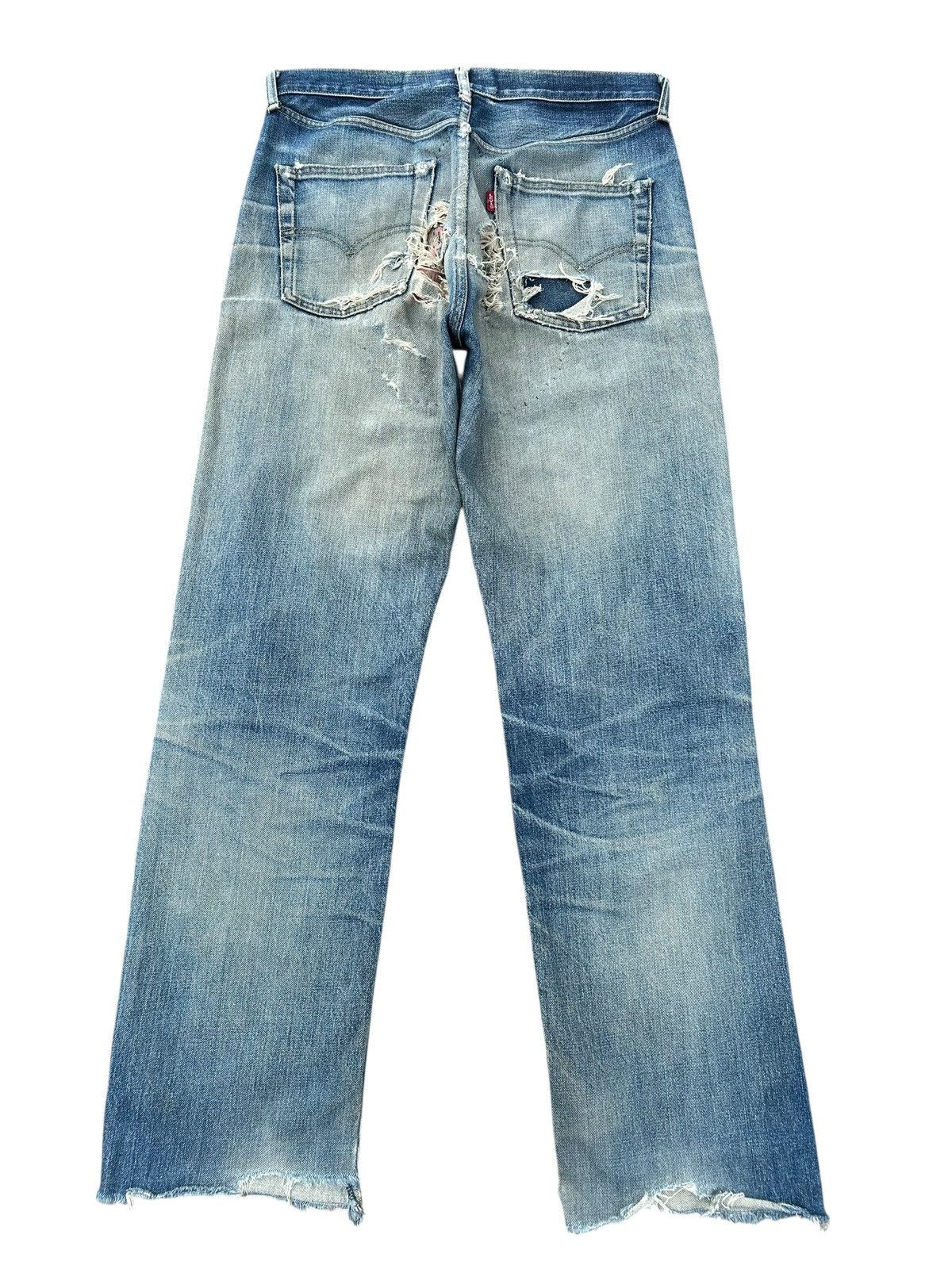 Kapital Thrashed Vintage Levis big E Selvedge Repair Denim Jeans Size US 32 / EU 48 - 7 Thumbnail