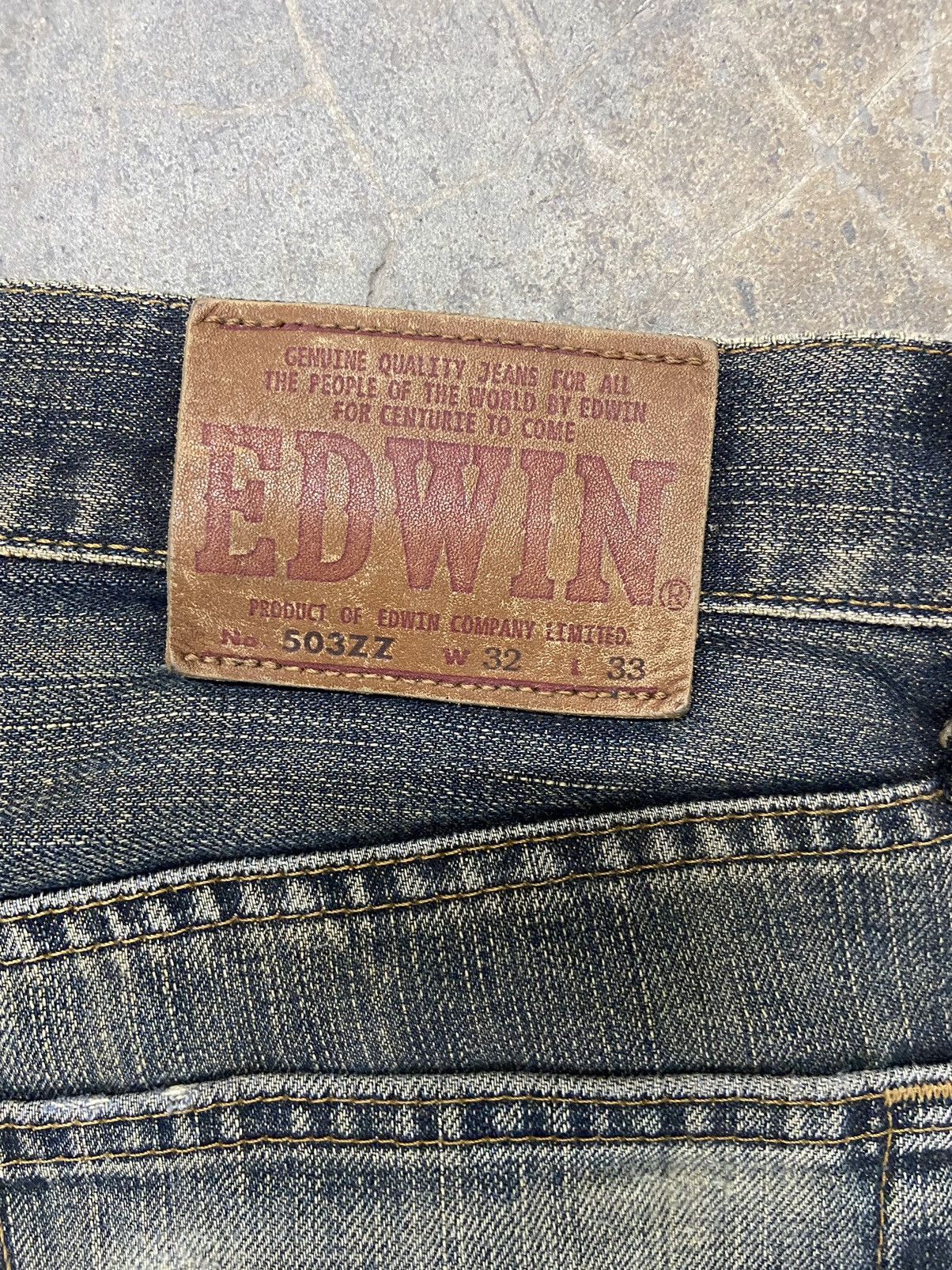 Beauty Beast Vintage Edwin Jeans Distressed Denim if 6 was 9 edwin 505ZZ Size US 33 - 10 Thumbnail