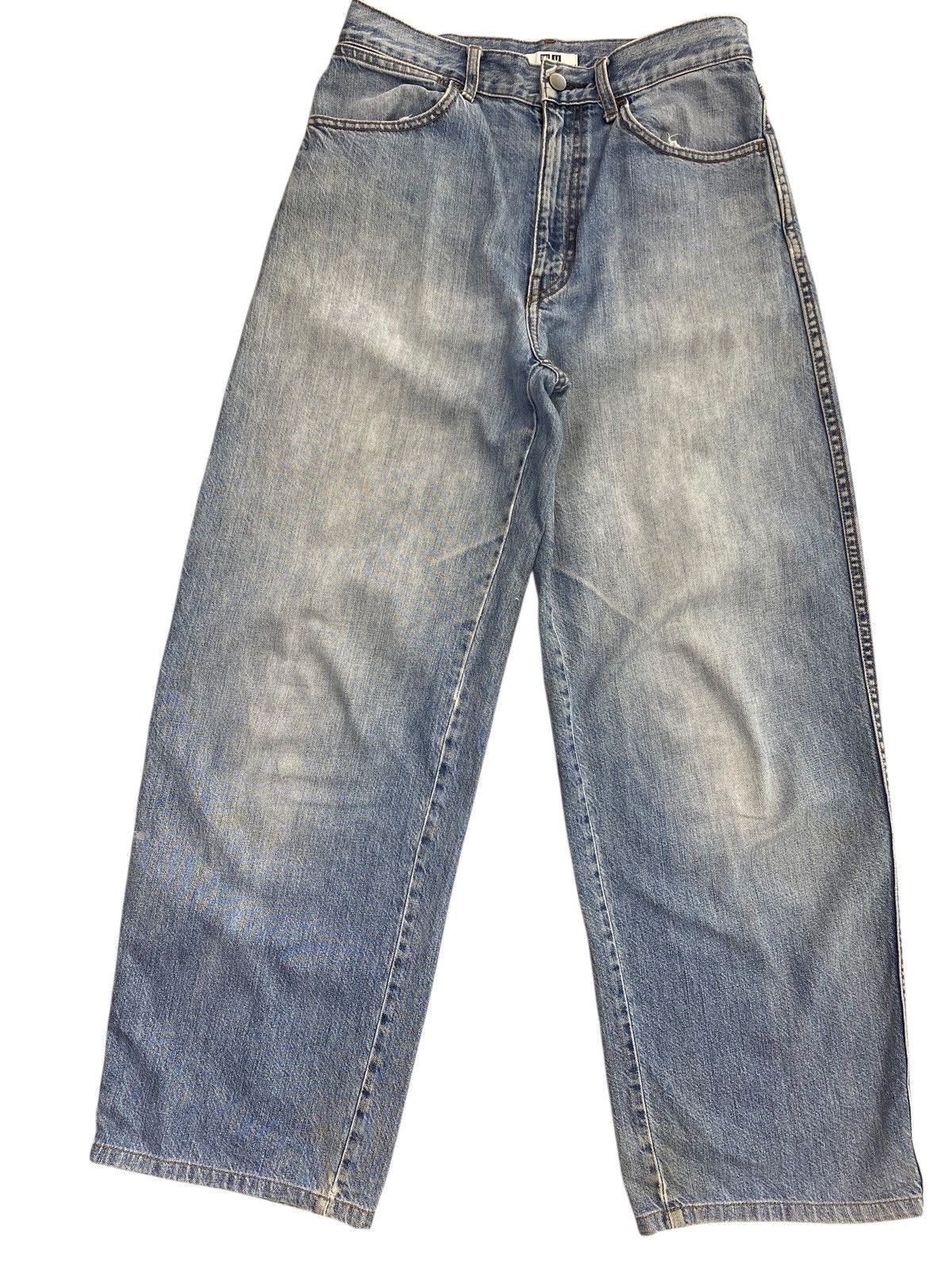 Uniqlo Uniqlo Brand Acid Blue Wash Style Baggy Jeans Size US 28 / EU 44 - 1 Thumbnail