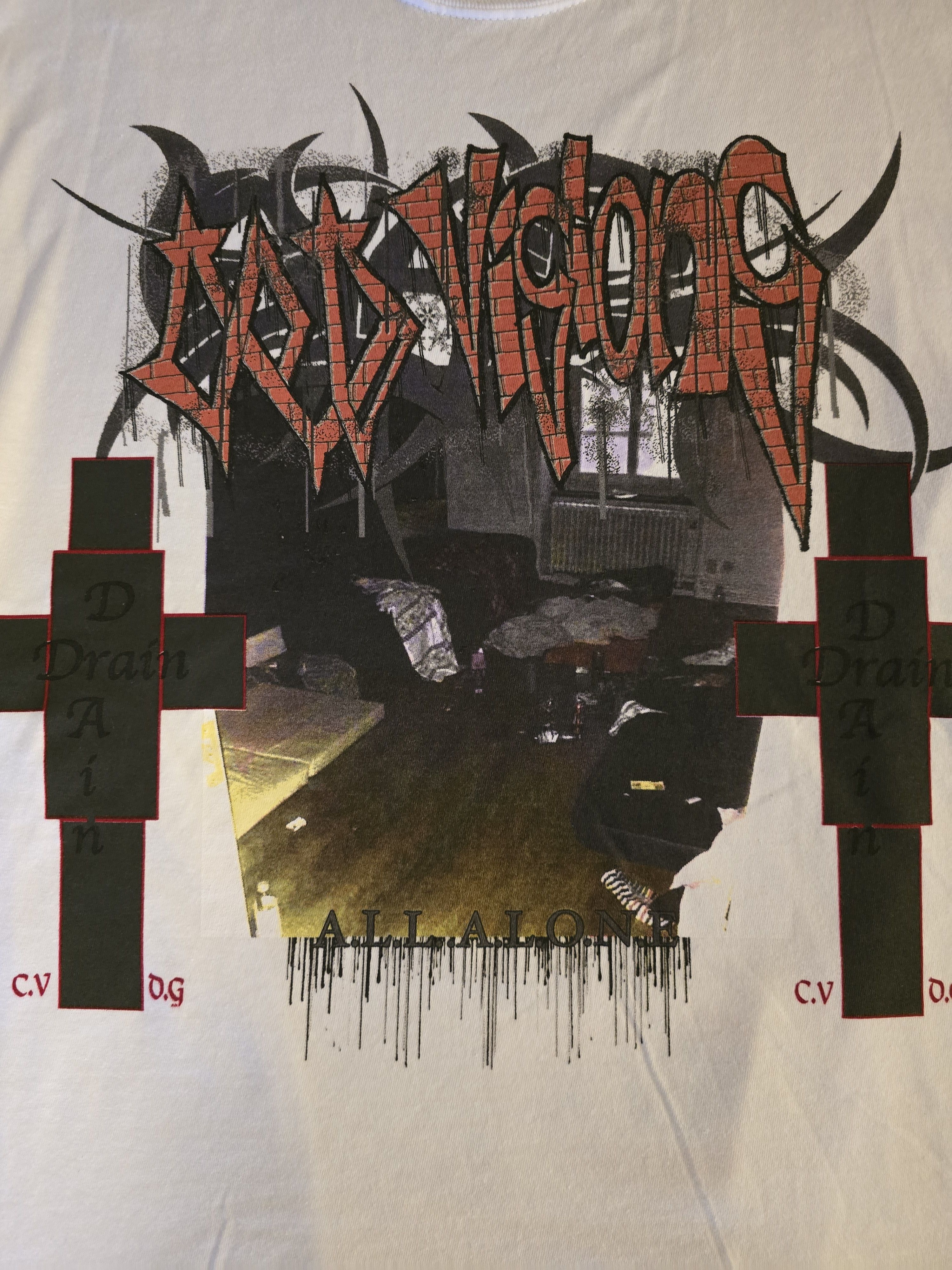 Drain Gang × Sad Boys Bladee Cold Visions 32 Tee Size US XL / EU 56 / 4 - 4 Thumbnail