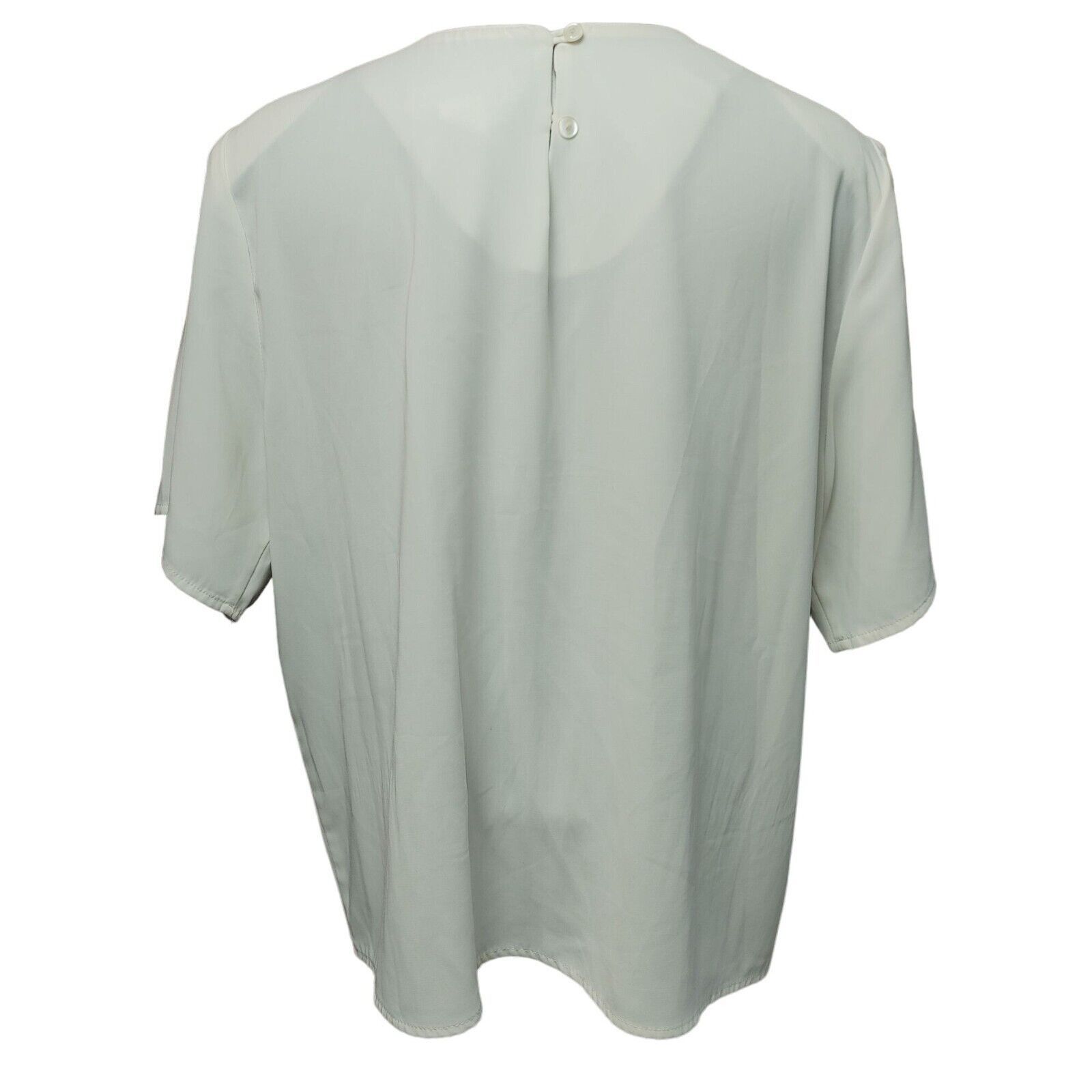 Other Dress Barn Woman White Short Sleeve Relaxed Fit Tee 14/16 Size XL / US 12-14 / IT 48-50 - 2 Thumbnail
