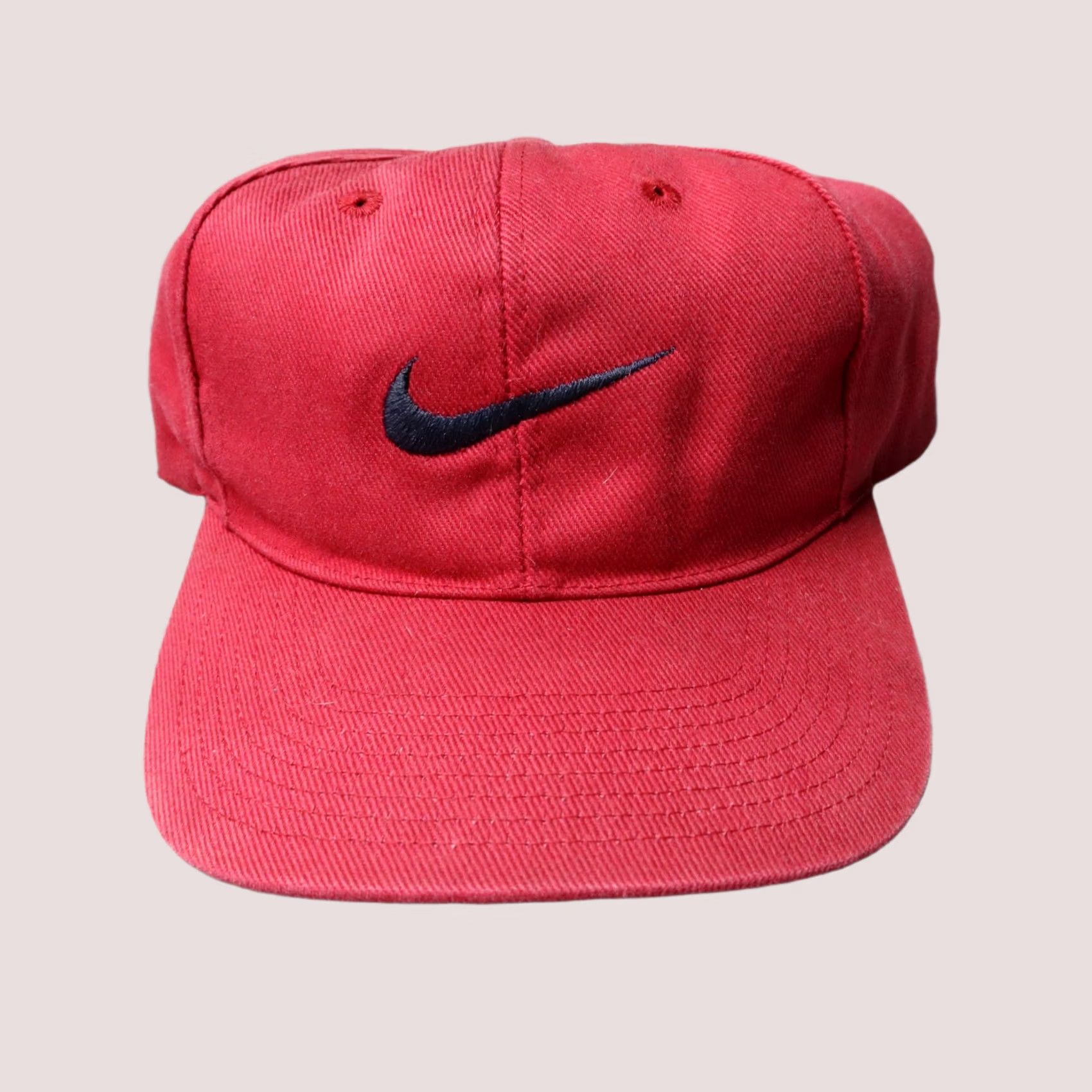 Nike Vintage Nike Swoosh Logo Snapback Hat Maroon Adjustable Cap Men Hat Swoosh 90s Mens Size ONE SIZE - 1 Thumbnail
