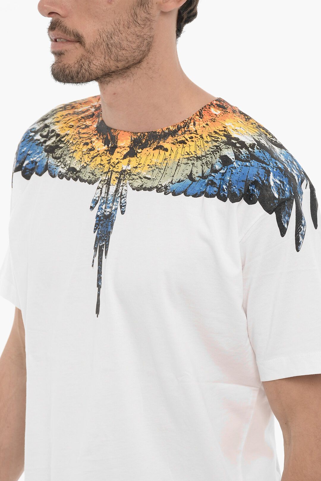 Marcelo Burlon og1mm0824 Crewneck T-Shirt in White Size US XXS / EU 40 - 3 Thumbnail