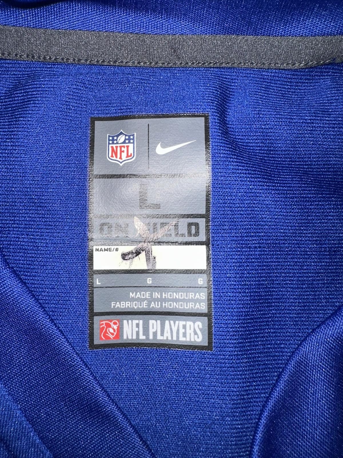 Nike Nike Men's NFL New York Giants (Hakeem Nicks) #88 Game Blue Football Jersey Size US L / EU 52-54 / 3 - 2 Thumbnail