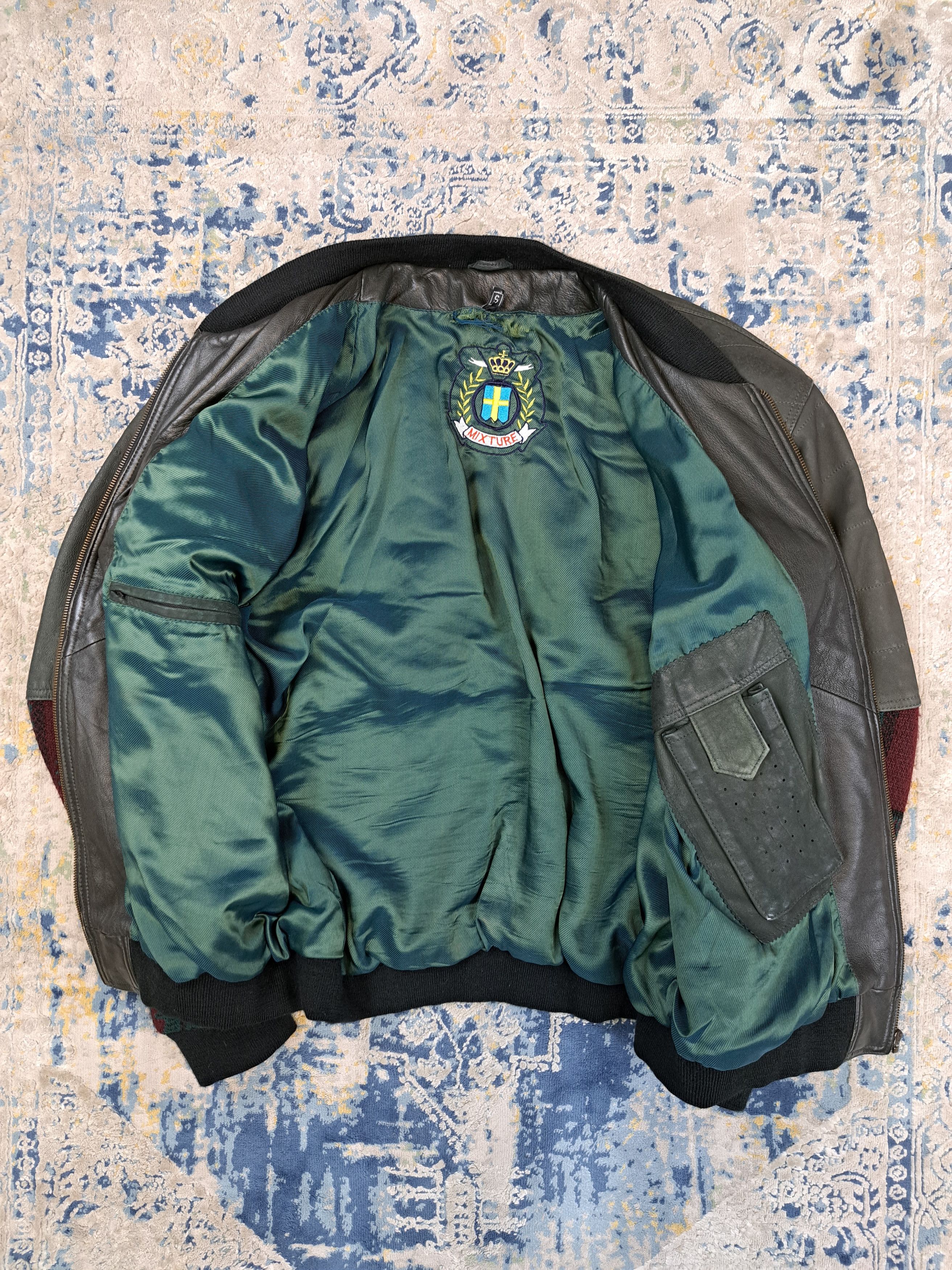 Vintage Vintage 90s Leather Bomber Jacket Avant Garde Size US L / EU 52-54 / 3 - 6 Thumbnail