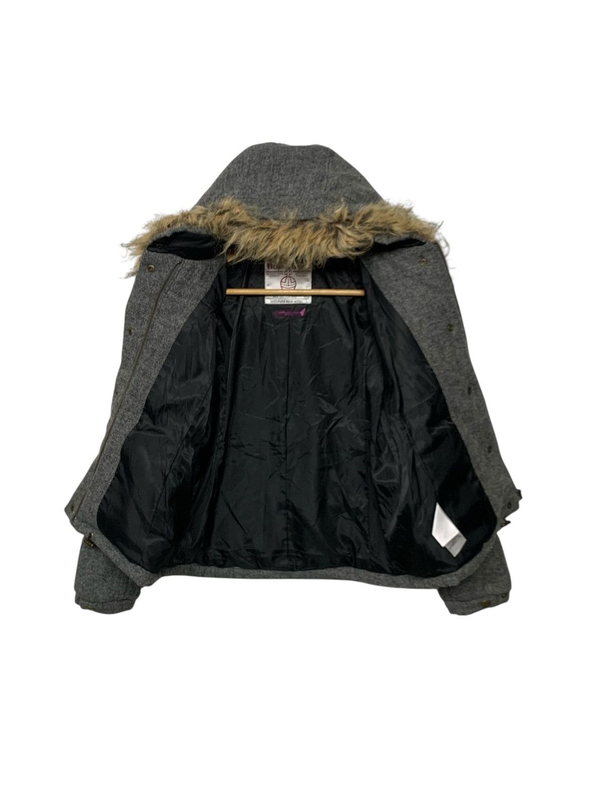 Designer × Harris Tweed × Japanese Brand Rare Harris Tweed X Earth Music & Ecology Fur Wool Jacket Size M / US 6-8 / IT 42-44 - 3 Thumbnail