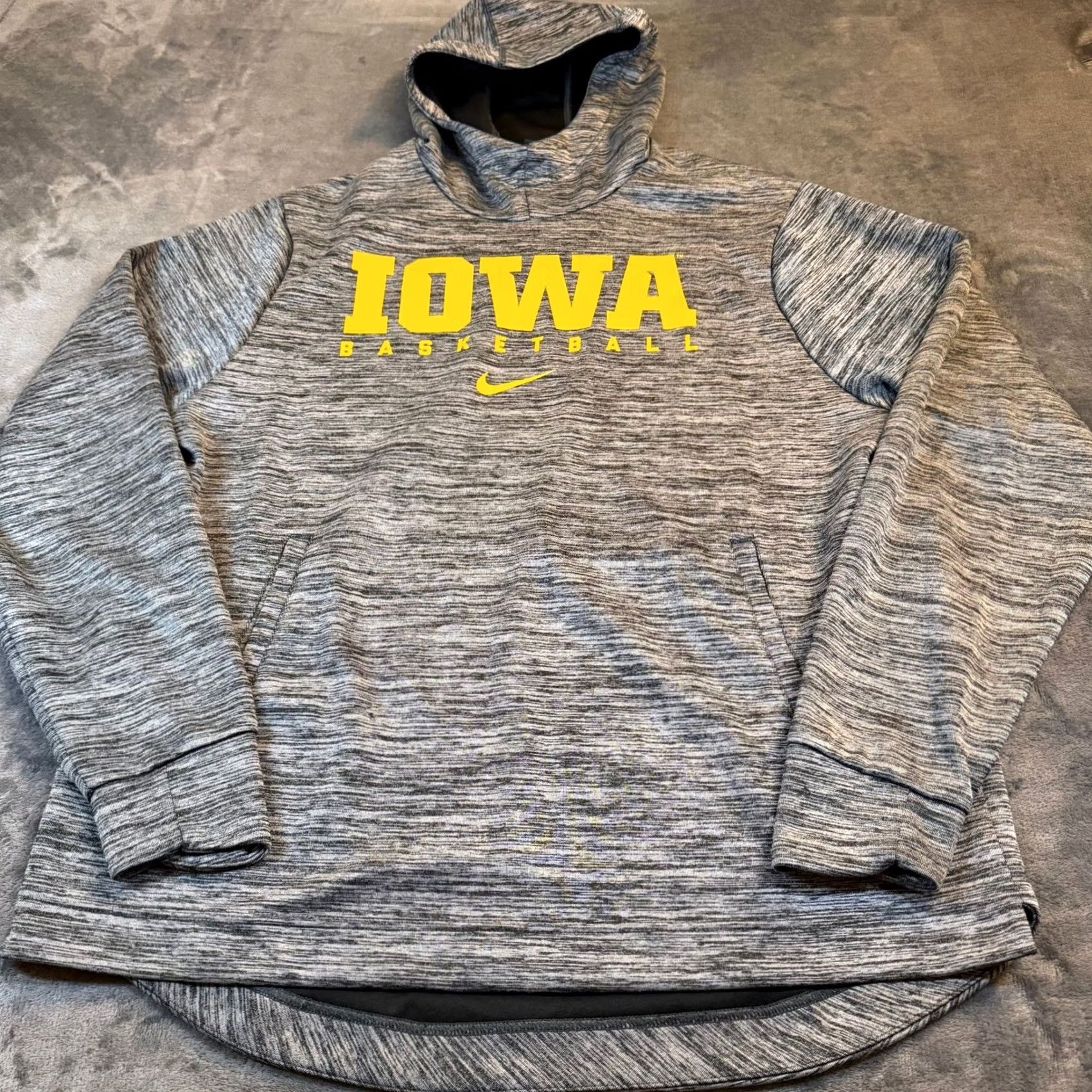 Nike Nike Hawkeyes Basketball Hoodie Mens L Gray Dri-Fit Pullover Sweatshirt Size US L / EU 52-54 / 3 - 3 Thumbnail