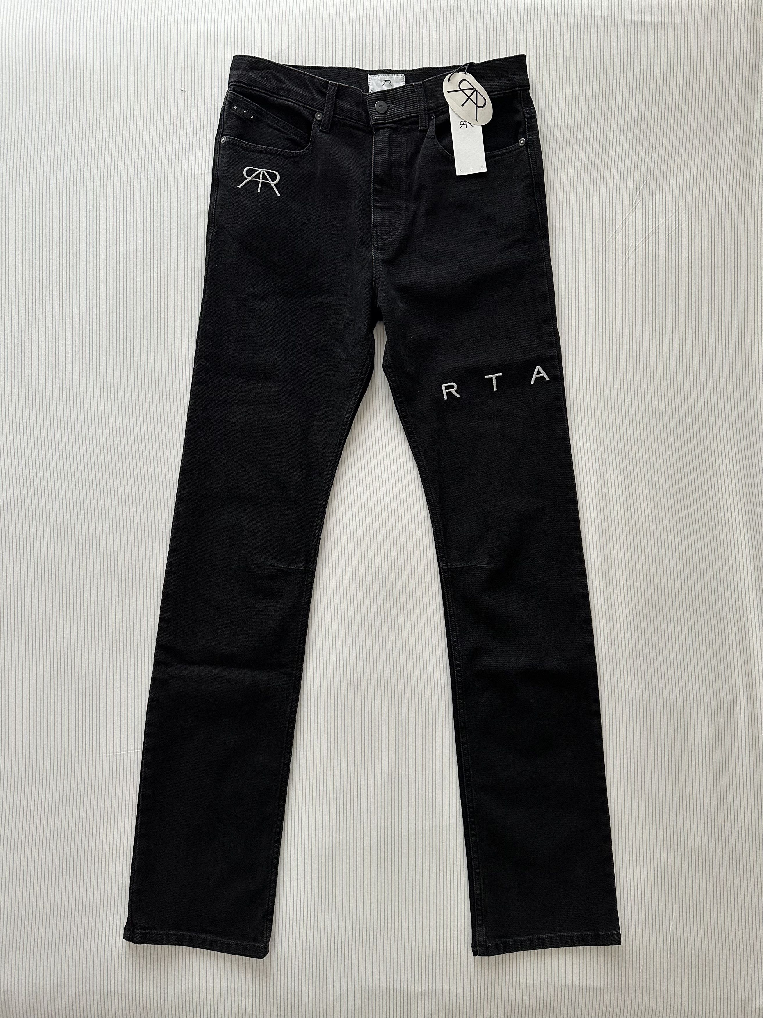 Rta RtA Black Slim Fit Logo Jeans Grailed