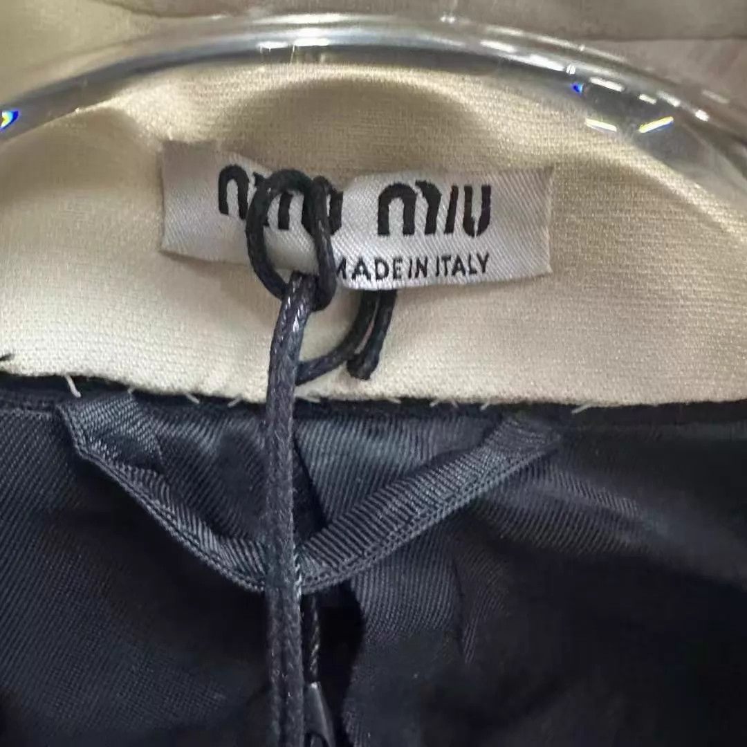Miu Miu MIU MIU Short Single-Breasted Navy Collar Blazer Size XS / US 0-2 / IT 36-38 - 2 Thumbnail