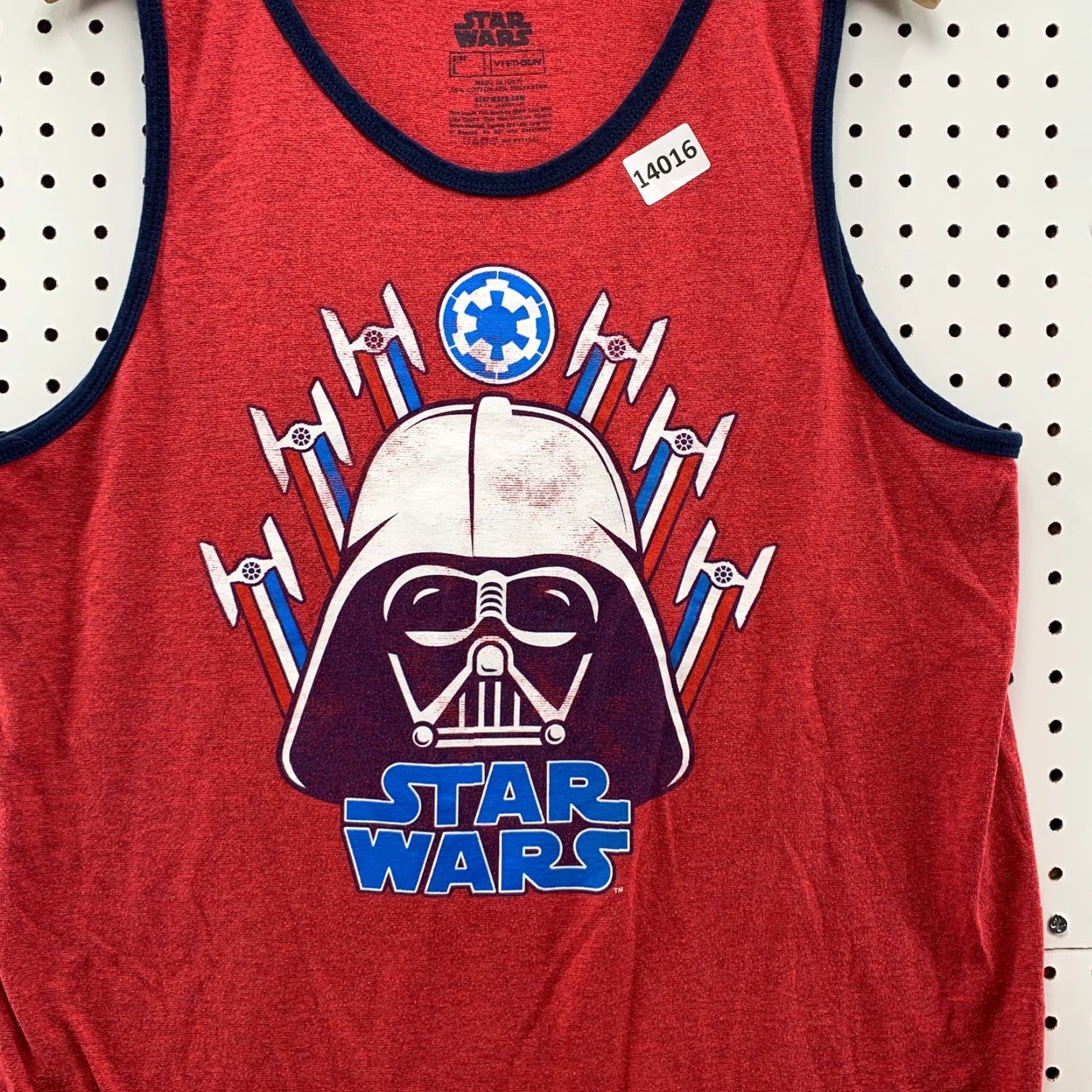 Star Wars Star Wars Darth Vader Red Sleeveless Top Mens Large Front Graphic Size US L / EU 52-54 / 3 - 6 Thumbnail