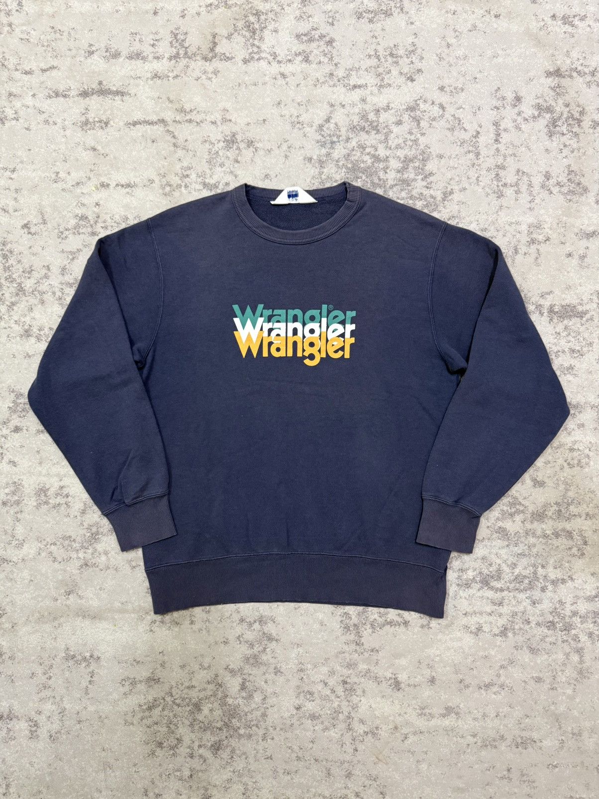 Wrangler Sun faded🔥Vintage Wrangler Biglogo Crewneck Sweatshirt Size US M / EU 48-50 / 2 - 3 Thumbnail