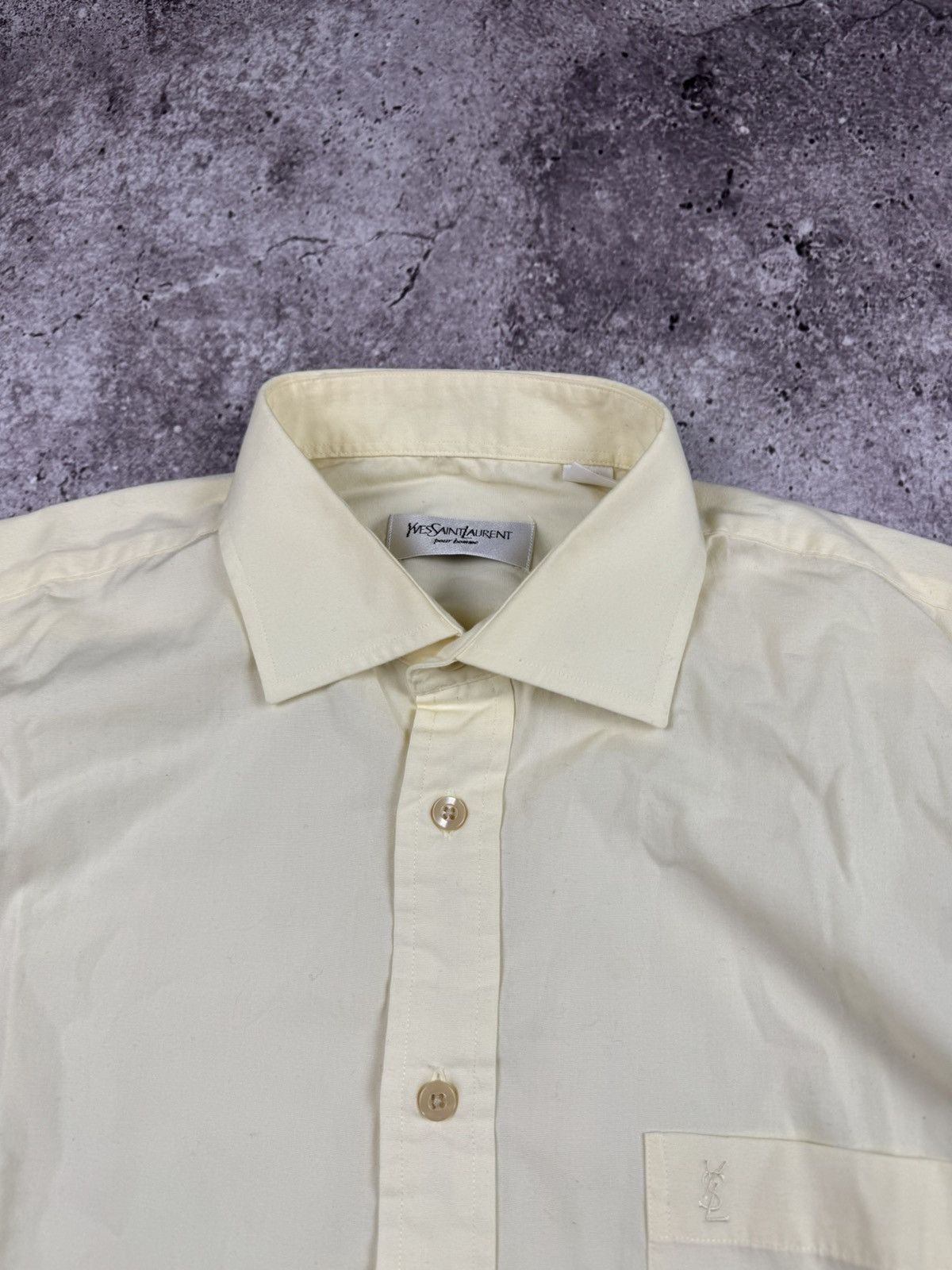 Yves Saint Laurent Vintage Yves Saint Lauren YSL logo pocket shirt 90’s rare Size US L / EU 52-54 / 3 - 4 Thumbnail