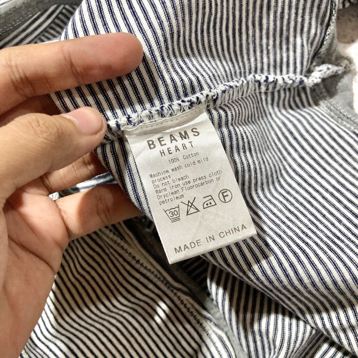 Beams Japan 2000s Beams Heart Double Layer Striped Longslevee Lgb Style Size US M / EU 48-50 / 2 - 13 Thumbnail