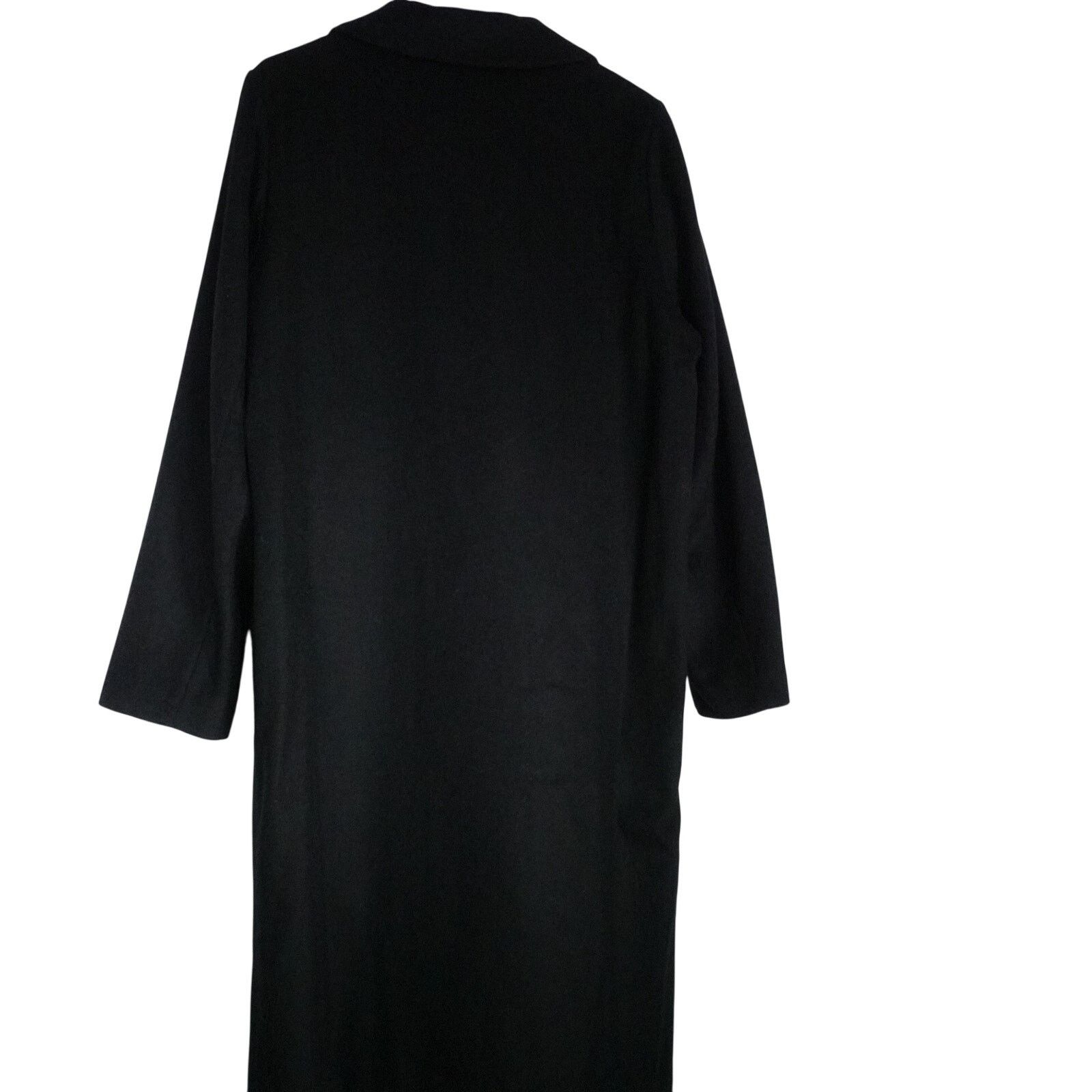 Quince Quince Large Black ItalianSingle Breasted Wool Coat Size L / US 10 / IT 46 - 10 Thumbnail
