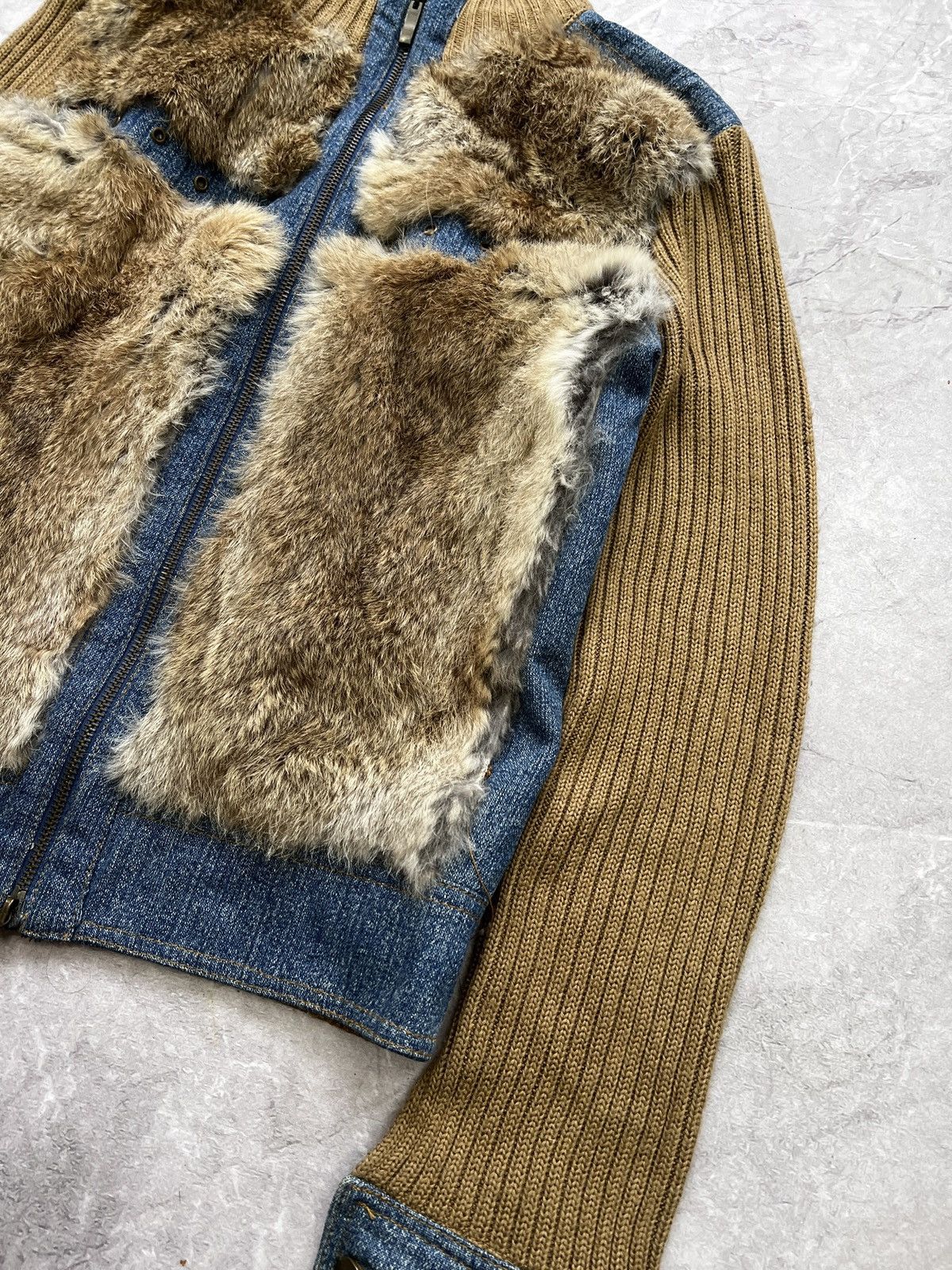 Hysteric Glamour × Vintage Vintage fur diesel style zip cotton sweater hood Size S / US 4 / IT 40 - 5 Thumbnail