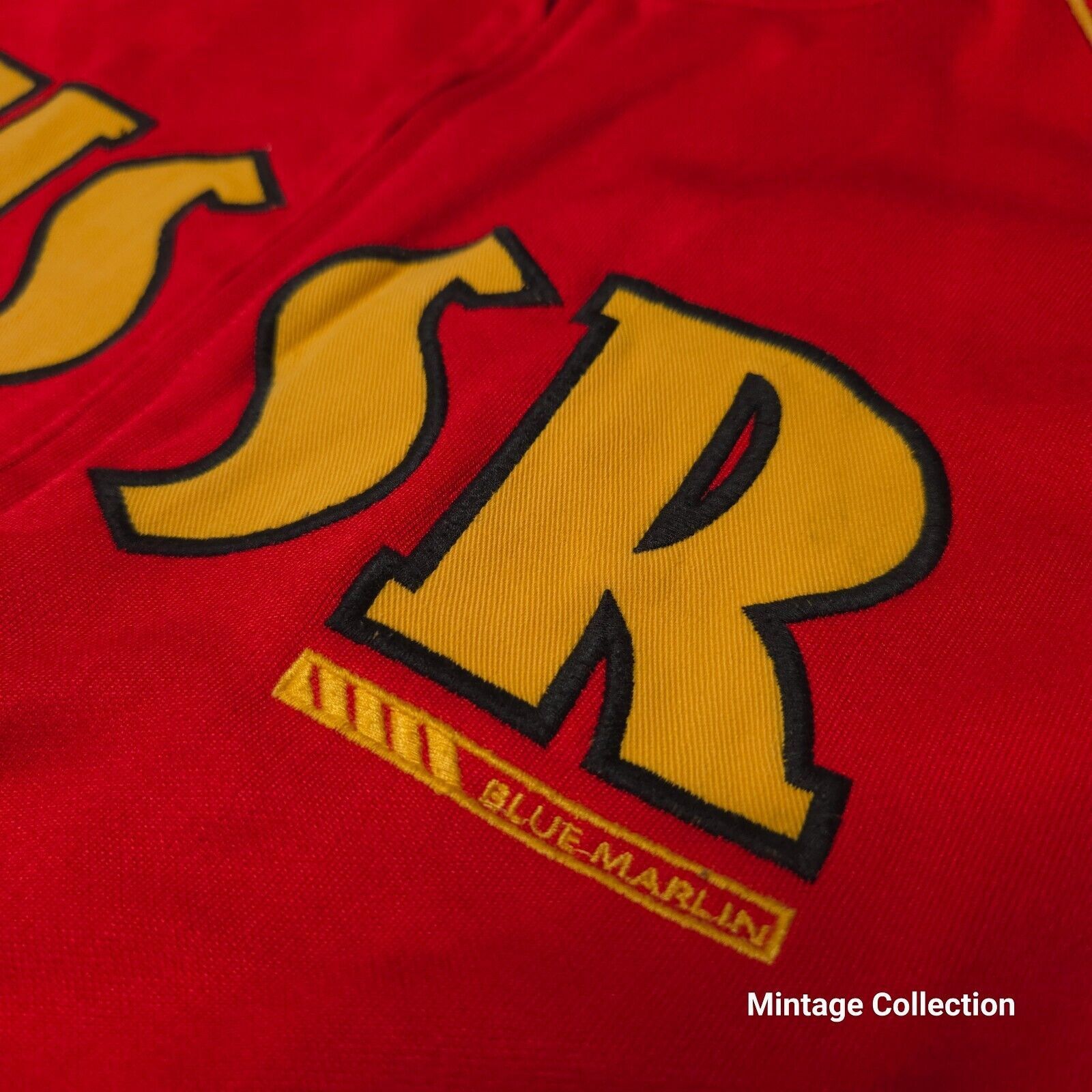 Blue Marlin VINTAGE USSR RUSSIA SOVIET UNION OLYMPICS RED TRACK JACKET L Size US L / EU 52-54 / 3 - 4 Thumbnail