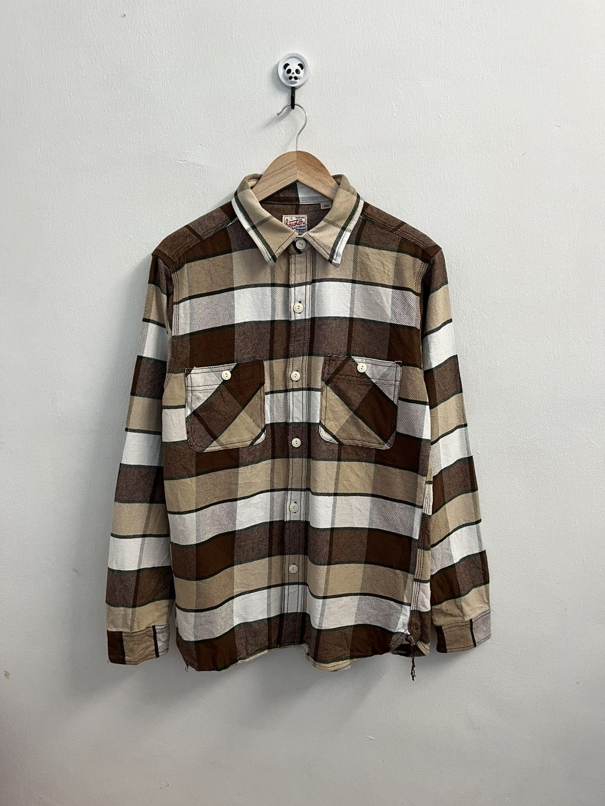 Sugar Cane Heavyweight Flannel Plaid Shirt Vintage Houston Union Made Size US L / EU 52-54 / 3 - 1 Thumbnail