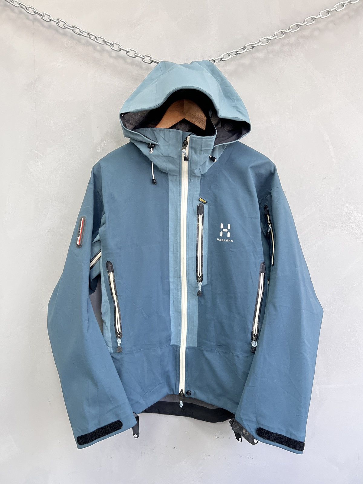 Haglofs Haglöfs Blue Gore-Tex Shell Jacket Tech Outdoor Size US S / EU 44-46 / 1 - 1 Thumbnail