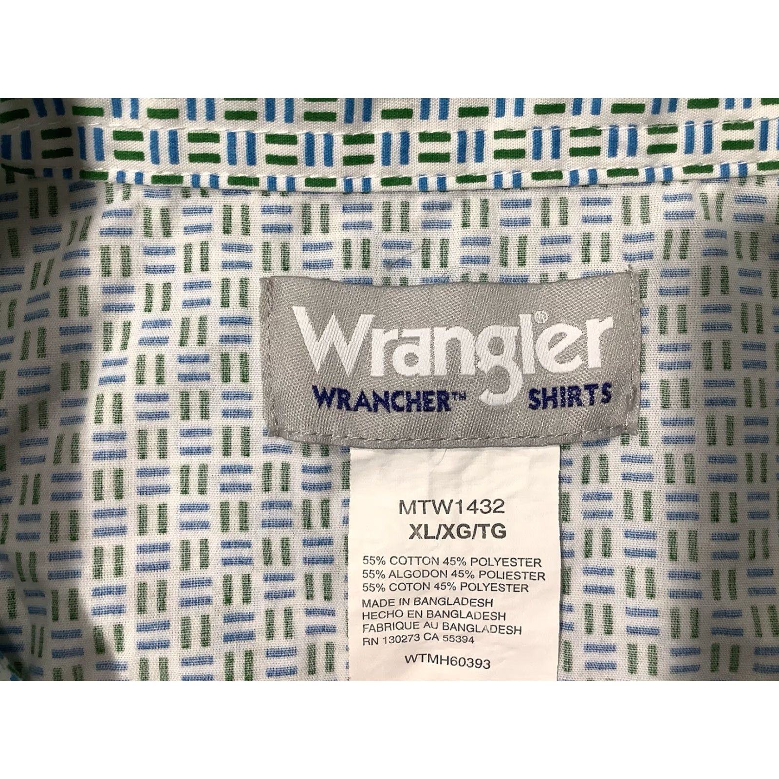 Wrangler Wrangler Shirt Western Multicolor XL Long Sleeve Button-Up Mens Size XL Long Sleeve Pearl Snap Geometric Pattern Size US XL / EU 56 / 4 - 7 Thumbnail