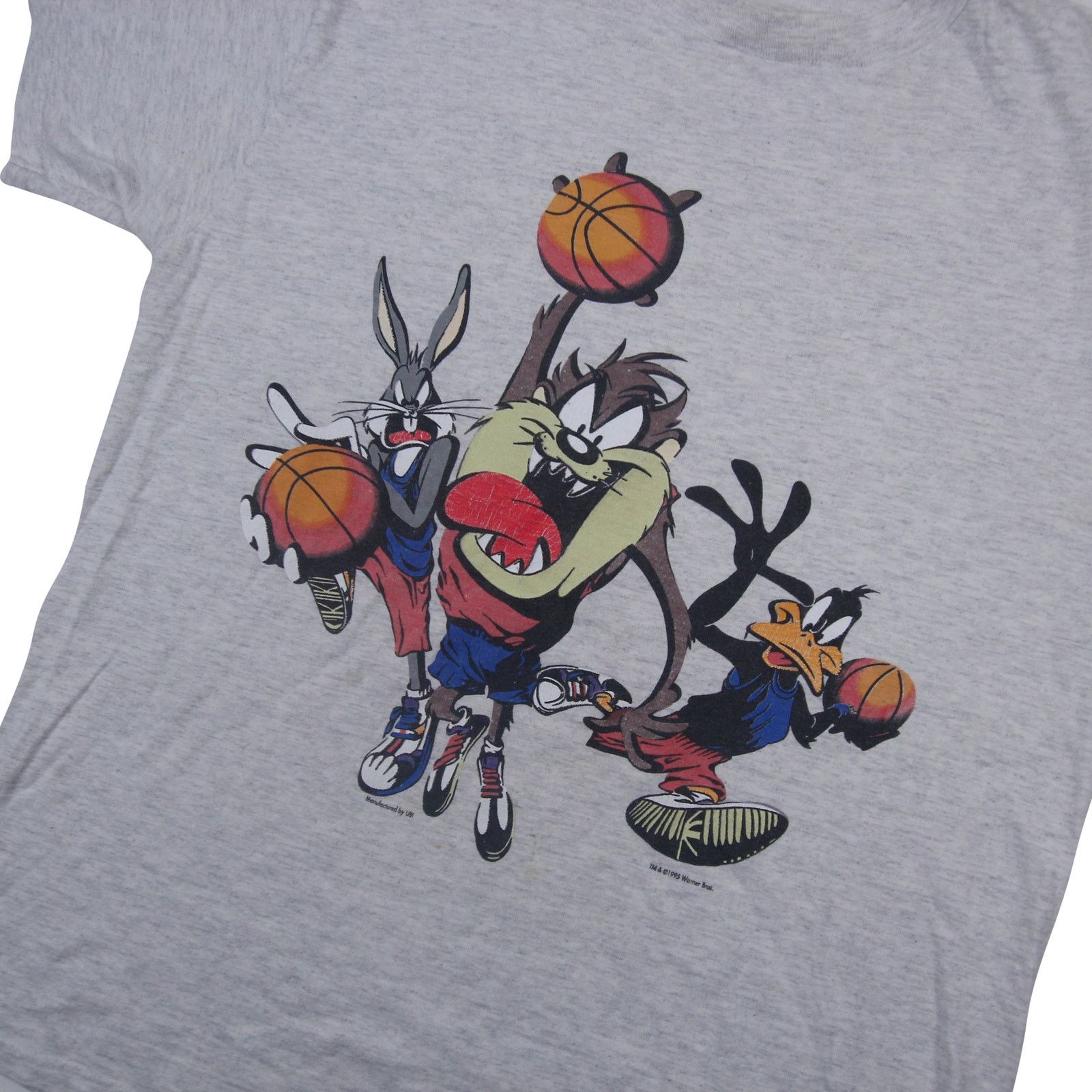 Vintage Vintage 1995 Looney Tunes Basketball Front/Back Graphic T Size US XL / EU 56 / 4 - 2 Thumbnail
