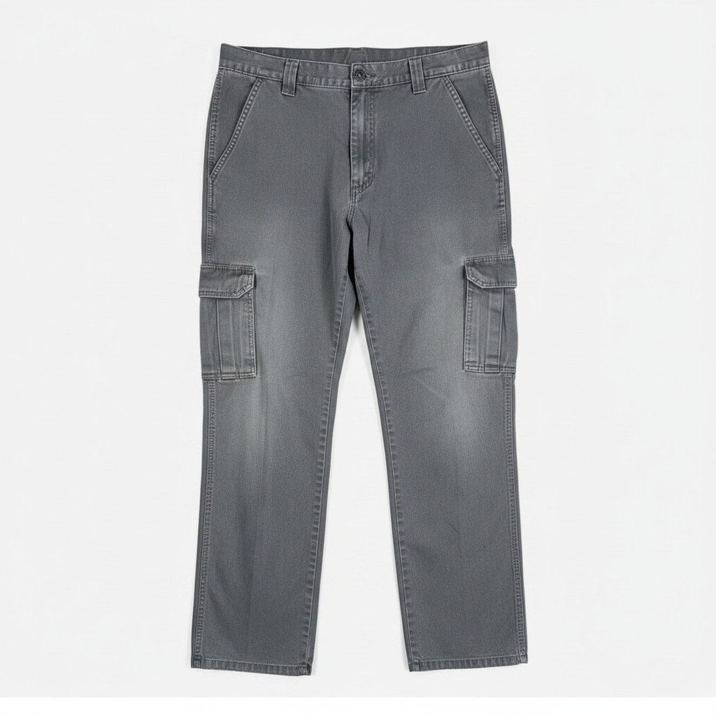 Wrangler Wrangler Men's 36x34 Straight Fit Gray Cargo Pants Workwear Size US 36 / EU 52 - 1 Thumbnail