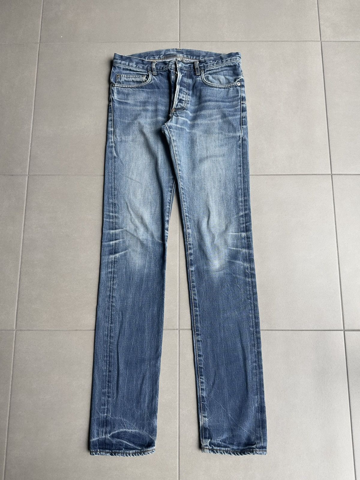 Dior Homme Super Long Damage Denim Pants