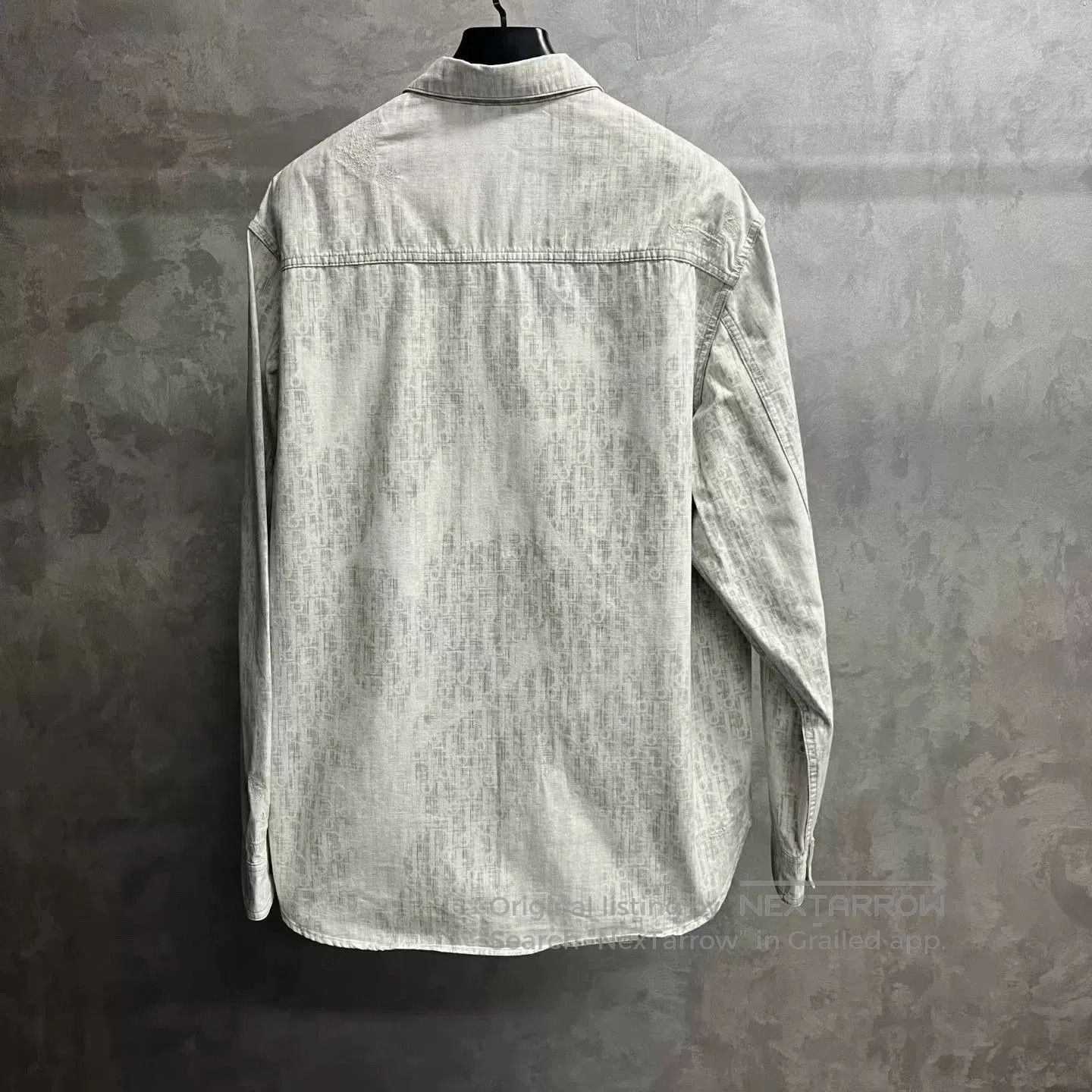 Dior Dior Gray Monogram Loose Denim Shirt. Size US M / EU 48-50 / 2 - 2 Thumbnail