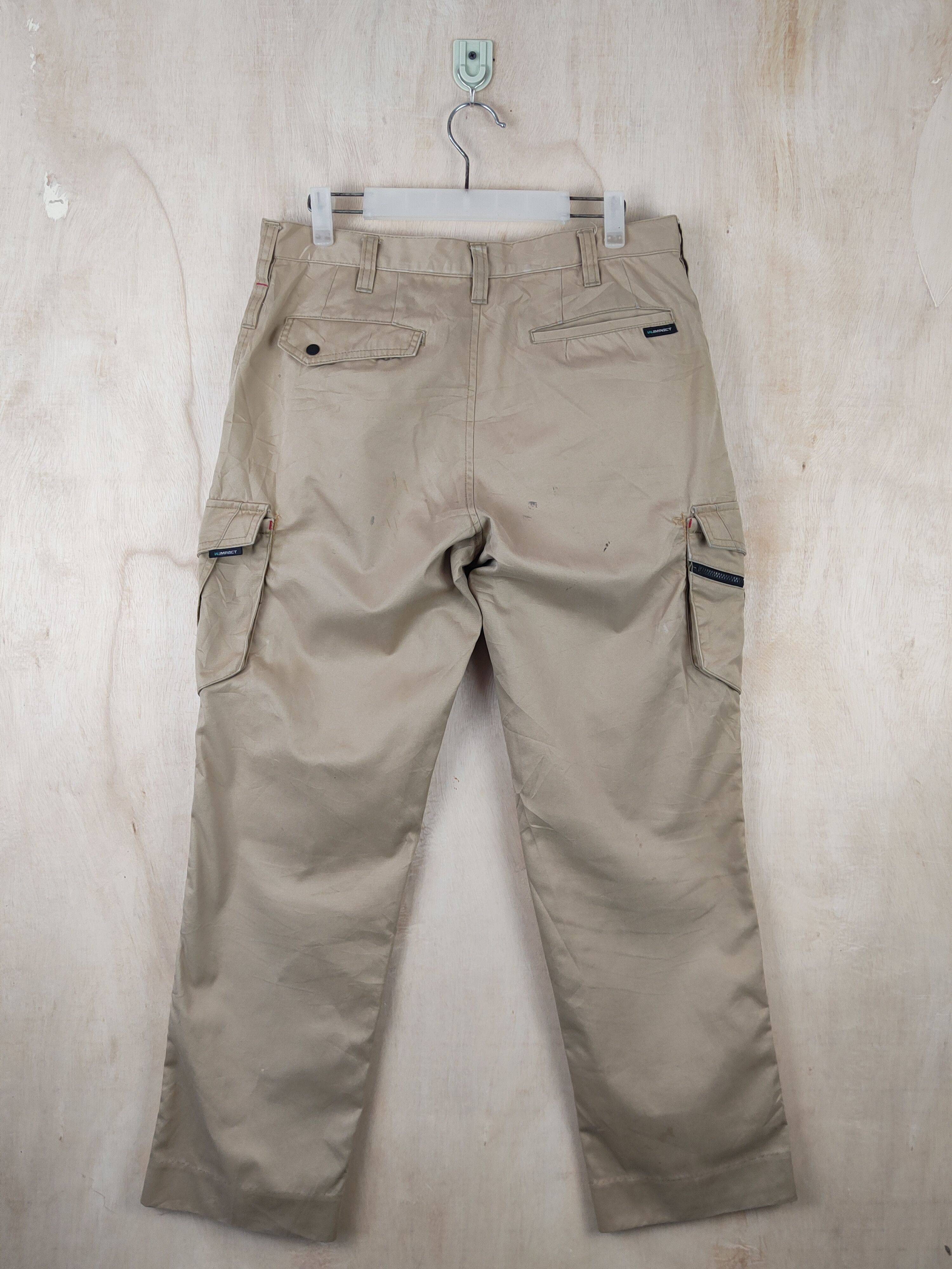Japanese Brand W.Impact Brown Multipocket Tactical Cargo Pants #S2486 Size US 33 - 8 Thumbnail