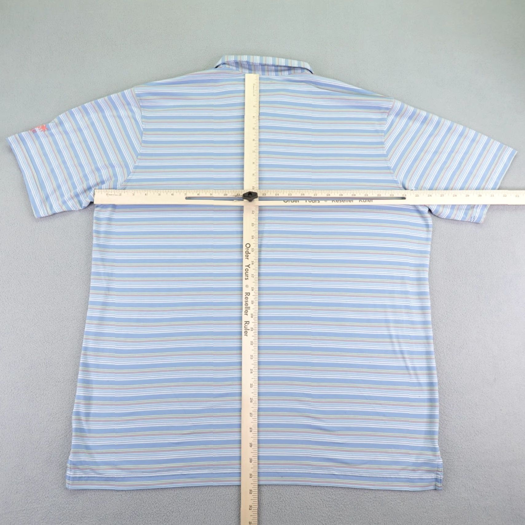 Peter Millar Peter Millar Polo Shirt Mens XL Blue Stripes Seaside Performance Flex Golf Size US XL / EU 56 / 4 - 6 Thumbnail