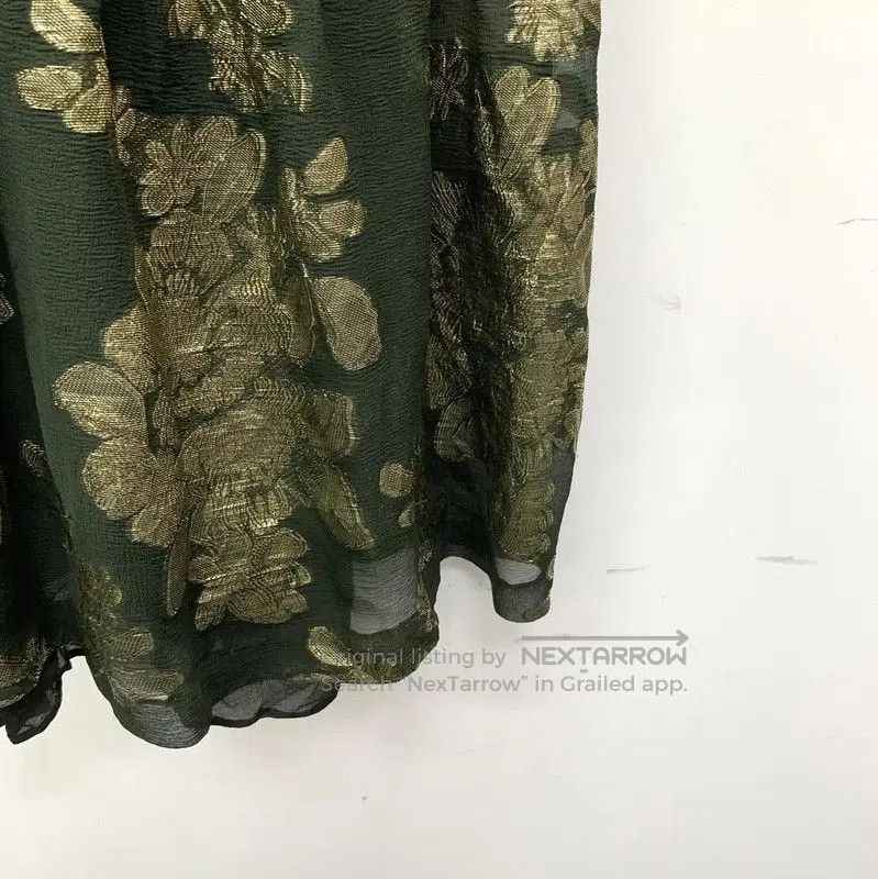Saint Laurent Paris YSL Dark Green Silk Women's Dress . Size XS / US 0-2 / IT 36-38 - 4 Thumbnail