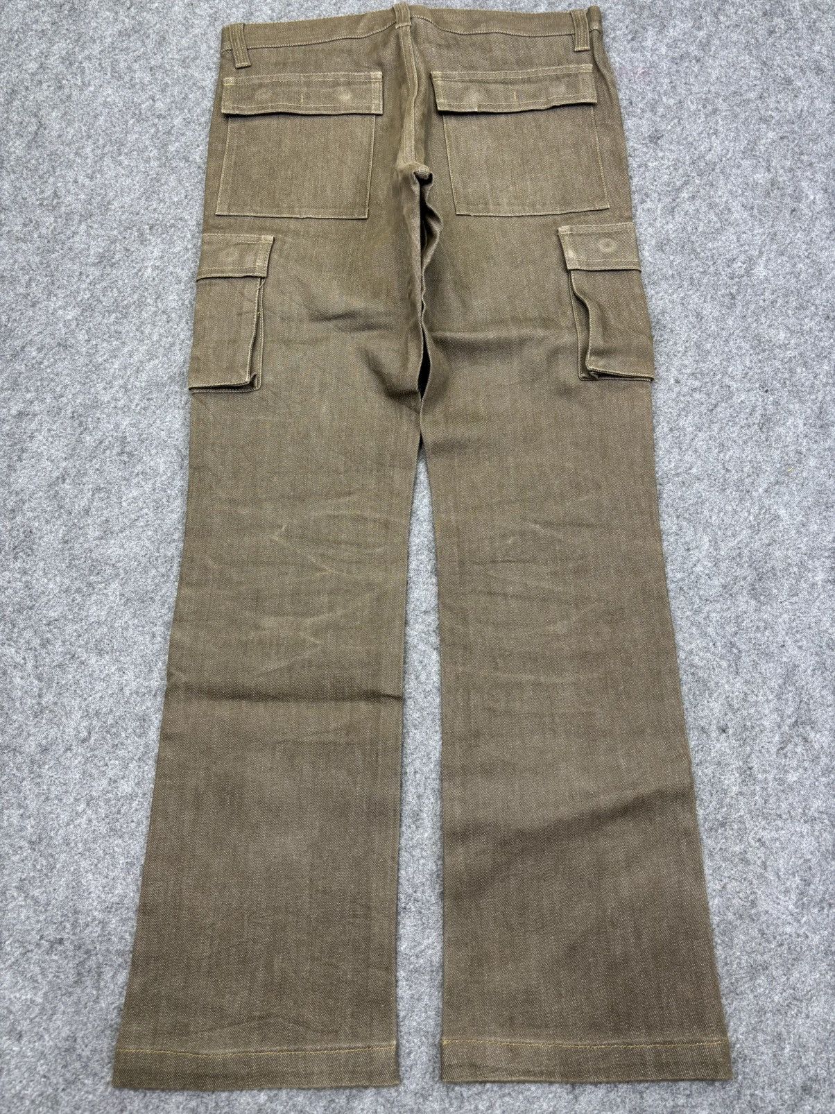 Designer INED Homme Super Japanese Designer Flare Cargo Denim F737 Size US 30 / EU 46 - 14 Thumbnail