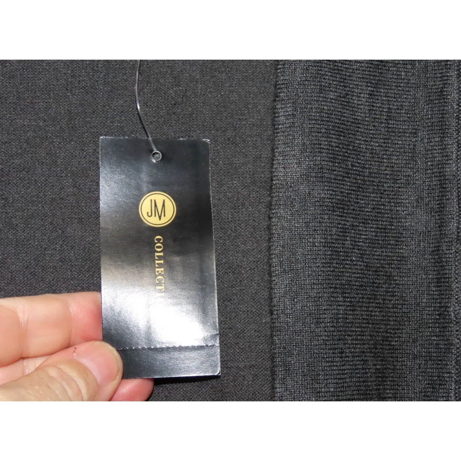JM Collection JM Collection Cardigan Open Front Women M Gray Raglan Sleeve Pocket Button Knit Casual Ladies Fall Winter Charcoal Heath Solid Size M / US 6-8 / IT 42-44 - 5 Thumbnail