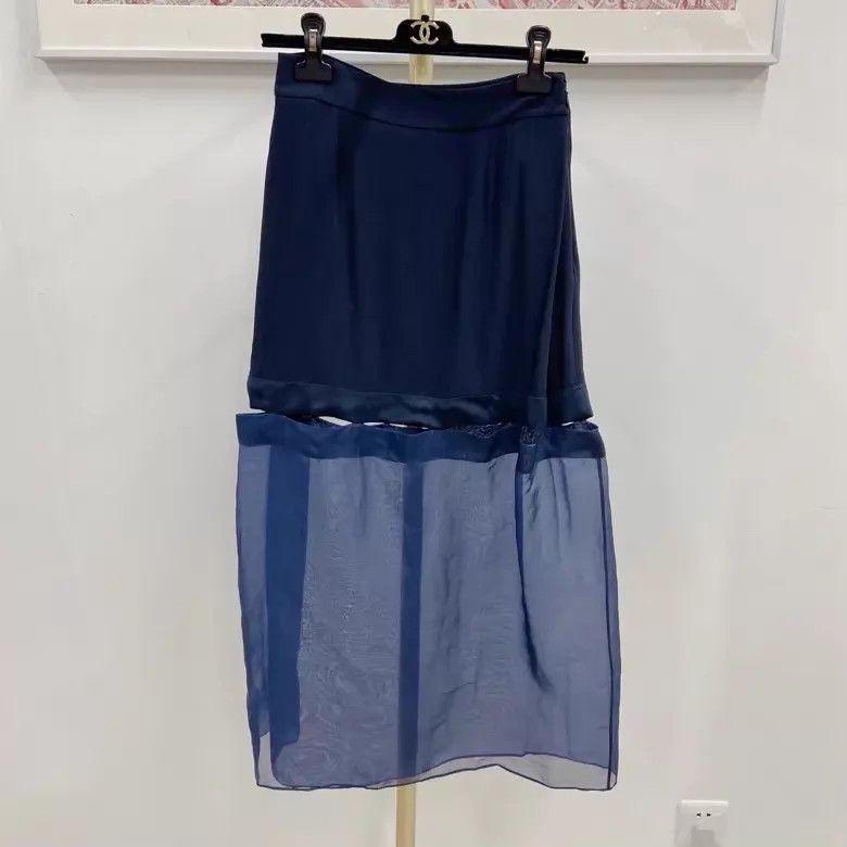 Stella McCartney Stella McCartney Blue Colorblocked Skirt 36 Size 25" / US 0 / IT 36 - 1 Thumbnail