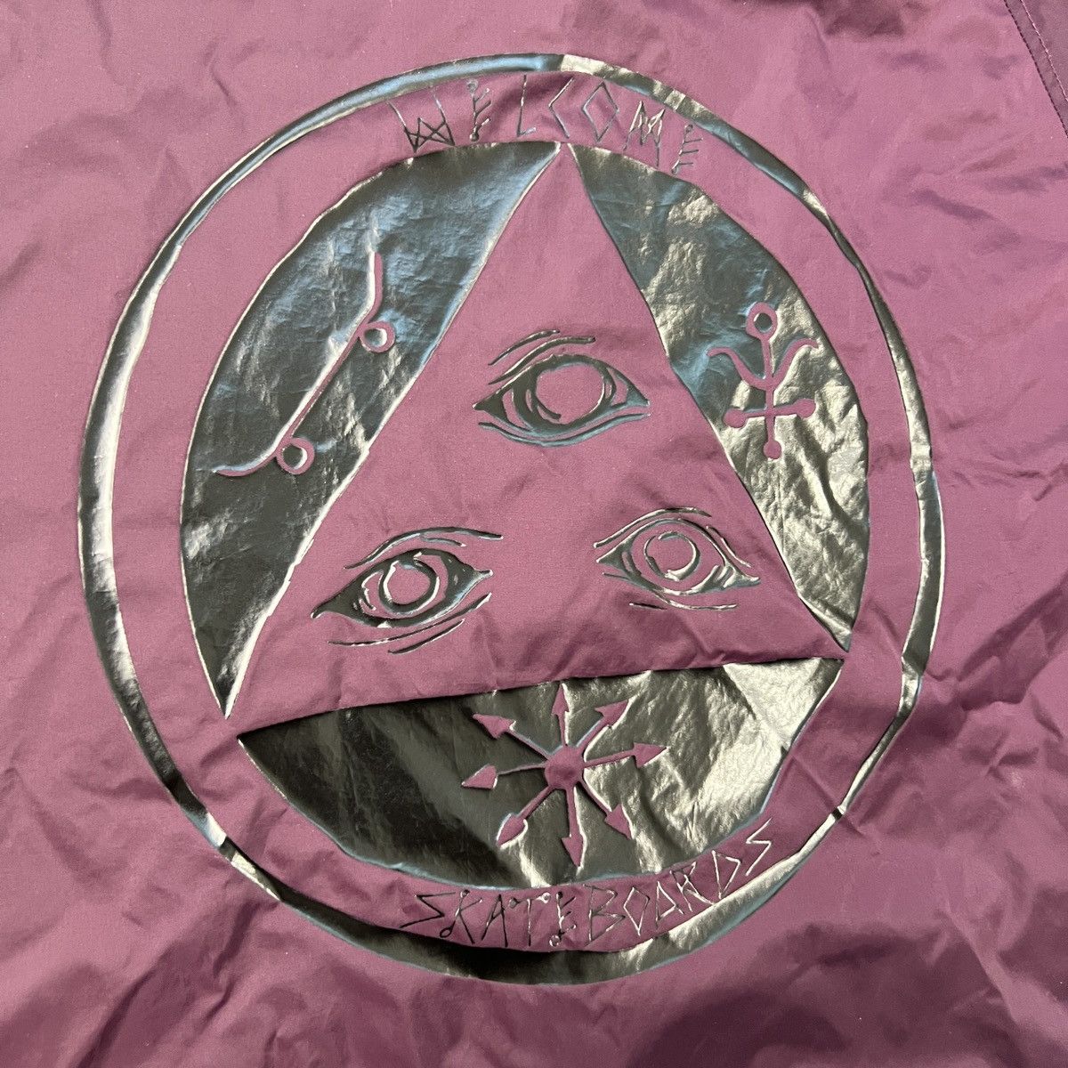 Designer × Welcome Skateboards WELCOME SKATEBOARDS Maroon Windbreaker Size US L / EU 52-54 / 3 - 9 Thumbnail