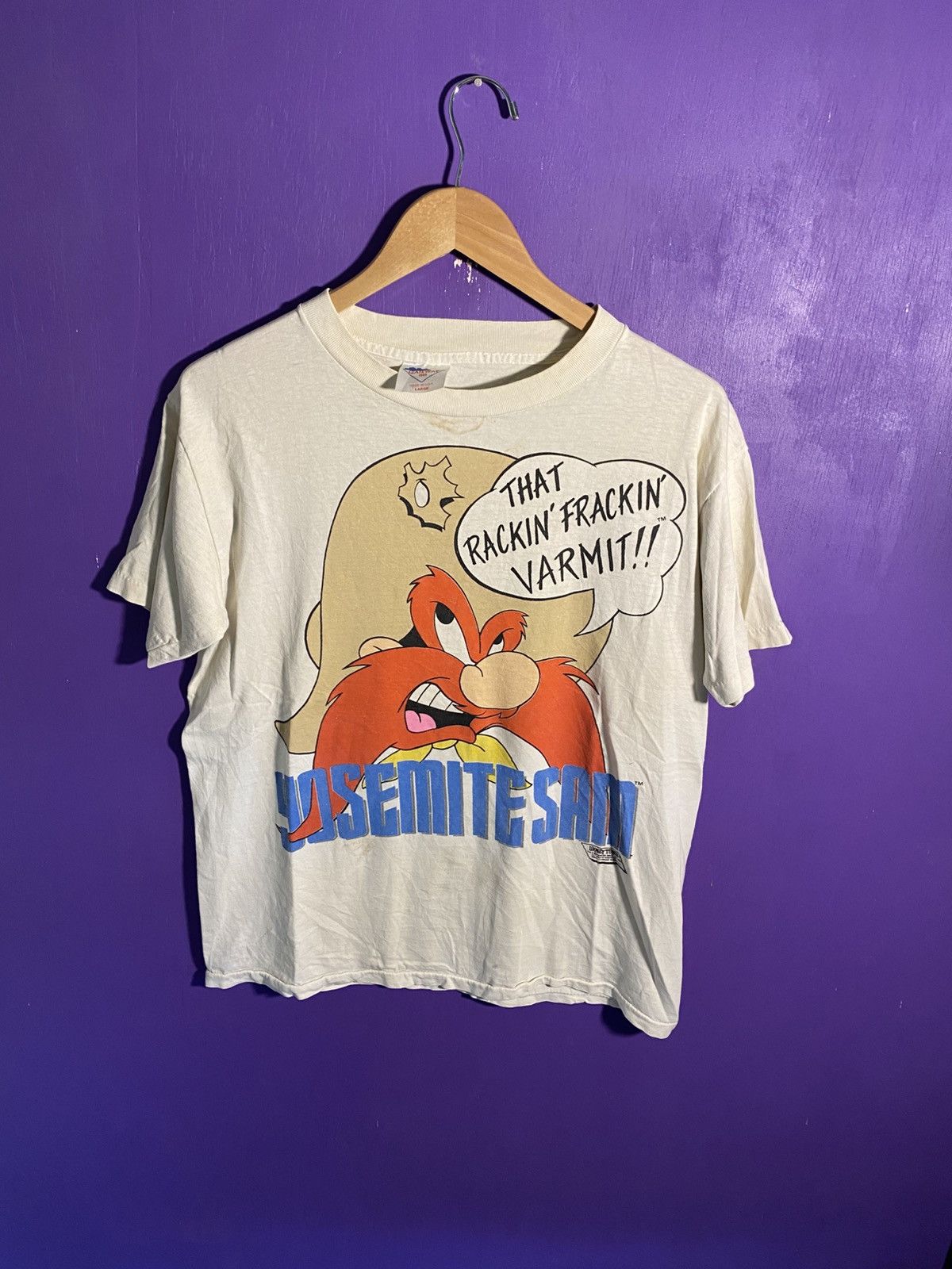 Vintage Vintage 90s Looney tunes Yosemite Sam t-shirt Size US L / EU 52-54 / 3 - 1 Thumbnail