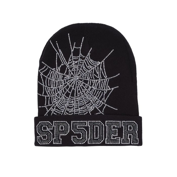 Hats OFFERS‼️ SP5DER 🕷️🕸️ Spider Worldwide Black Web Beanie | Grailed